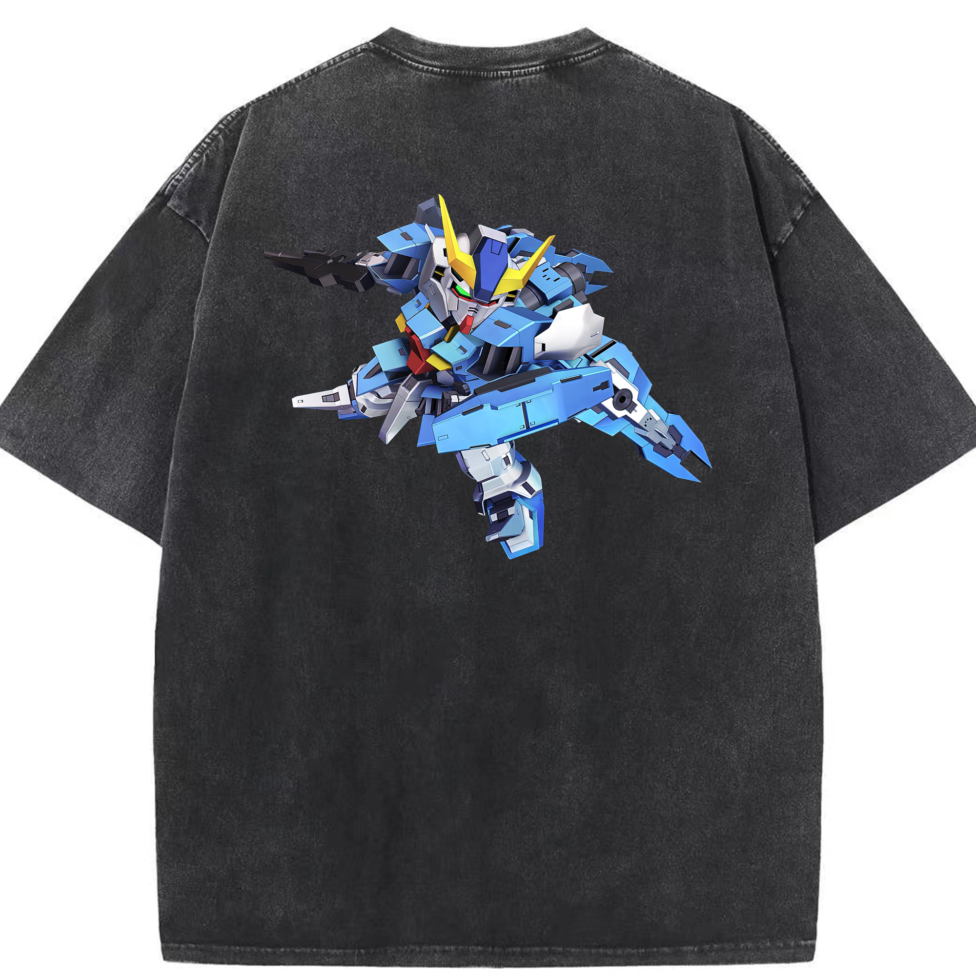 （画像用） 機動戦士ガンダム Mobile Suit Gundam 綿100% ヴィンテージ風 半袖Tシャツ（背面プリント）