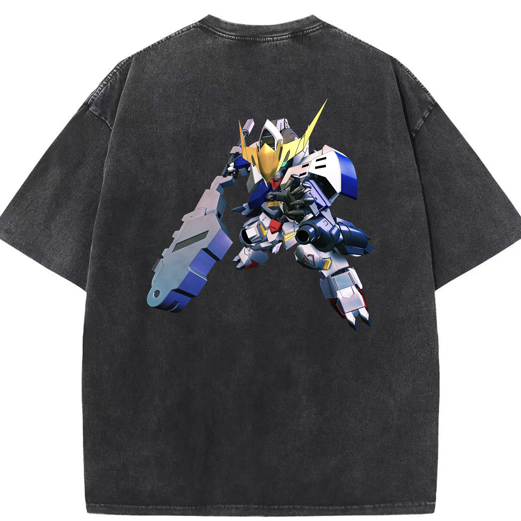 （画像用） 機動戦士ガンダム Mobile Suit Gundam 綿100% ヴィンテージ風 半袖Tシャツ（背面プリント）