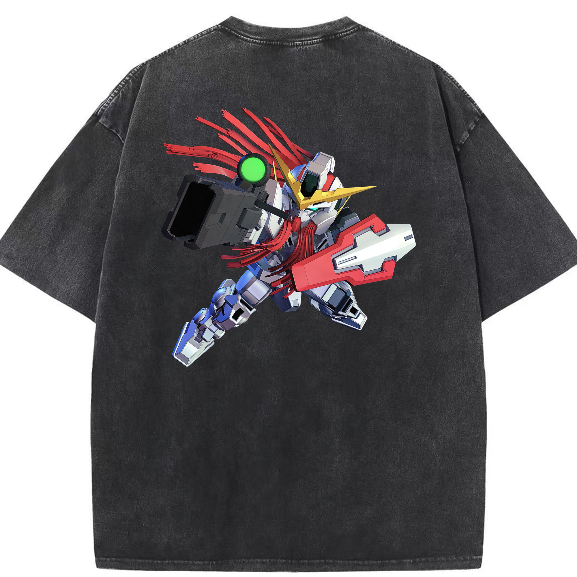 （画像用） 機動戦士ガンダム Mobile Suit Gundam 綿100% ヴィンテージ風 半袖Tシャツ（背面プリント）
