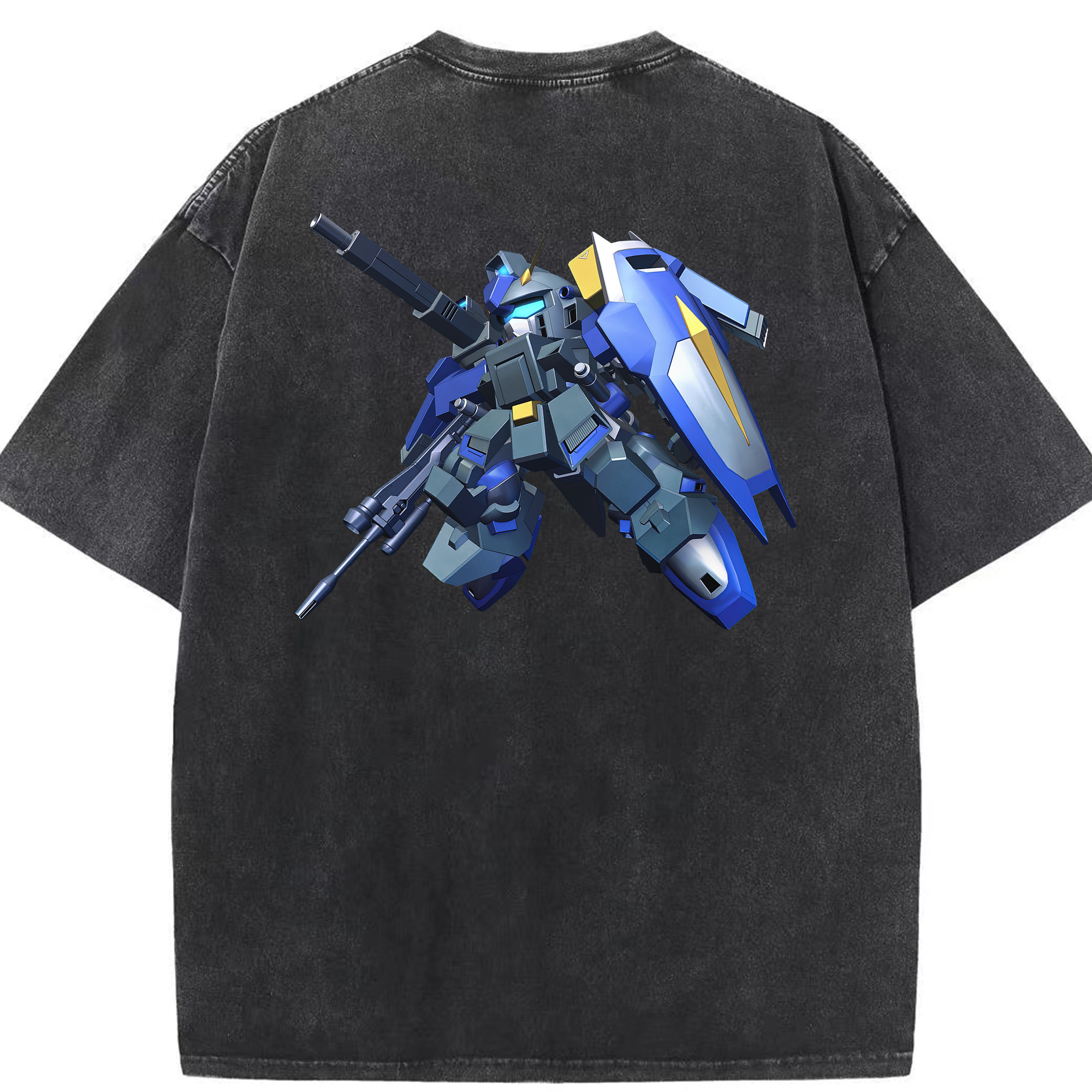 （画像用） 機動戦士ガンダム Mobile Suit Gundam 綿100% ヴィンテージ風 半袖Tシャツ（背面プリント）