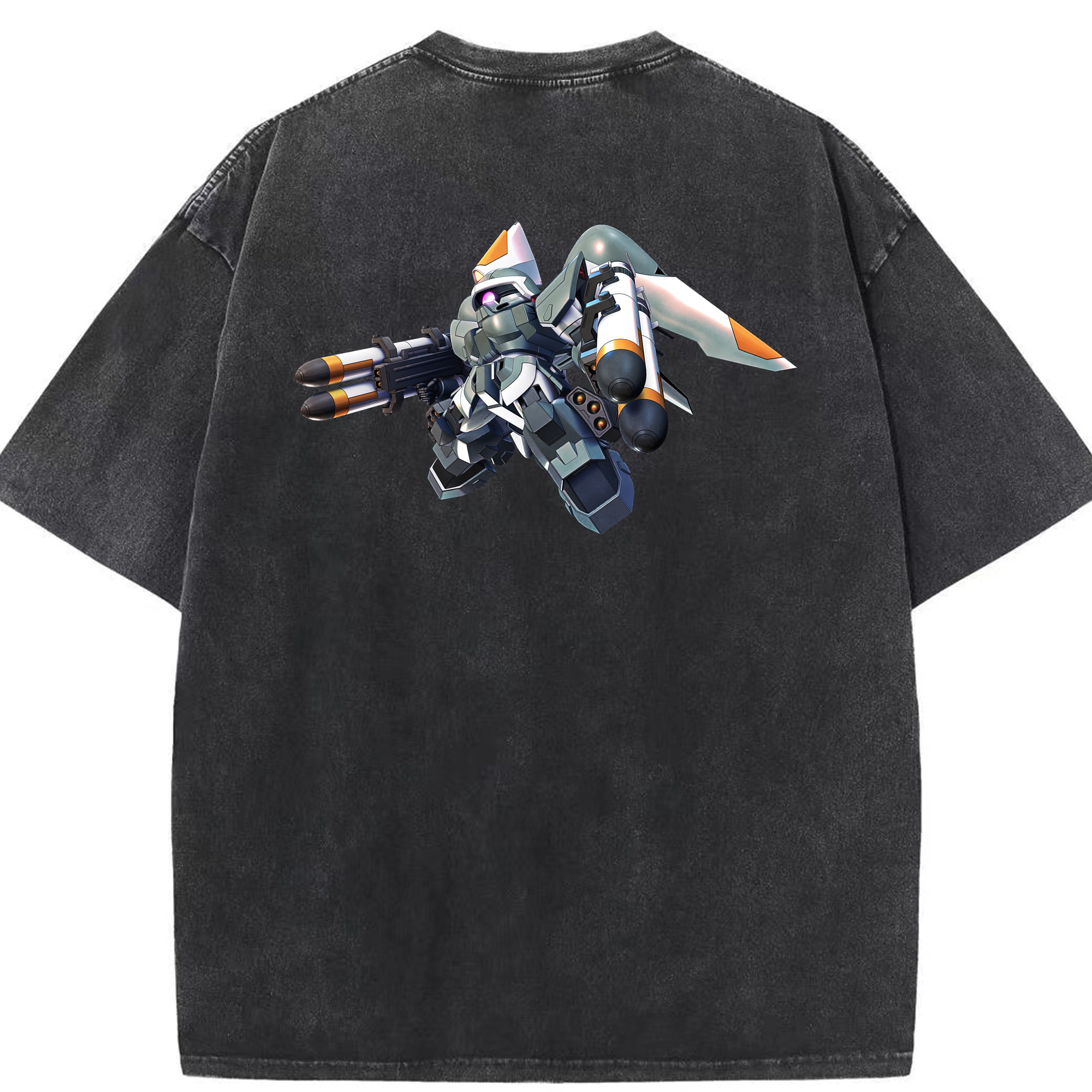 （画像用） 機動戦士ガンダム Mobile Suit Gundam 綿100% ヴィンテージ風 半袖Tシャツ（背面プリント）