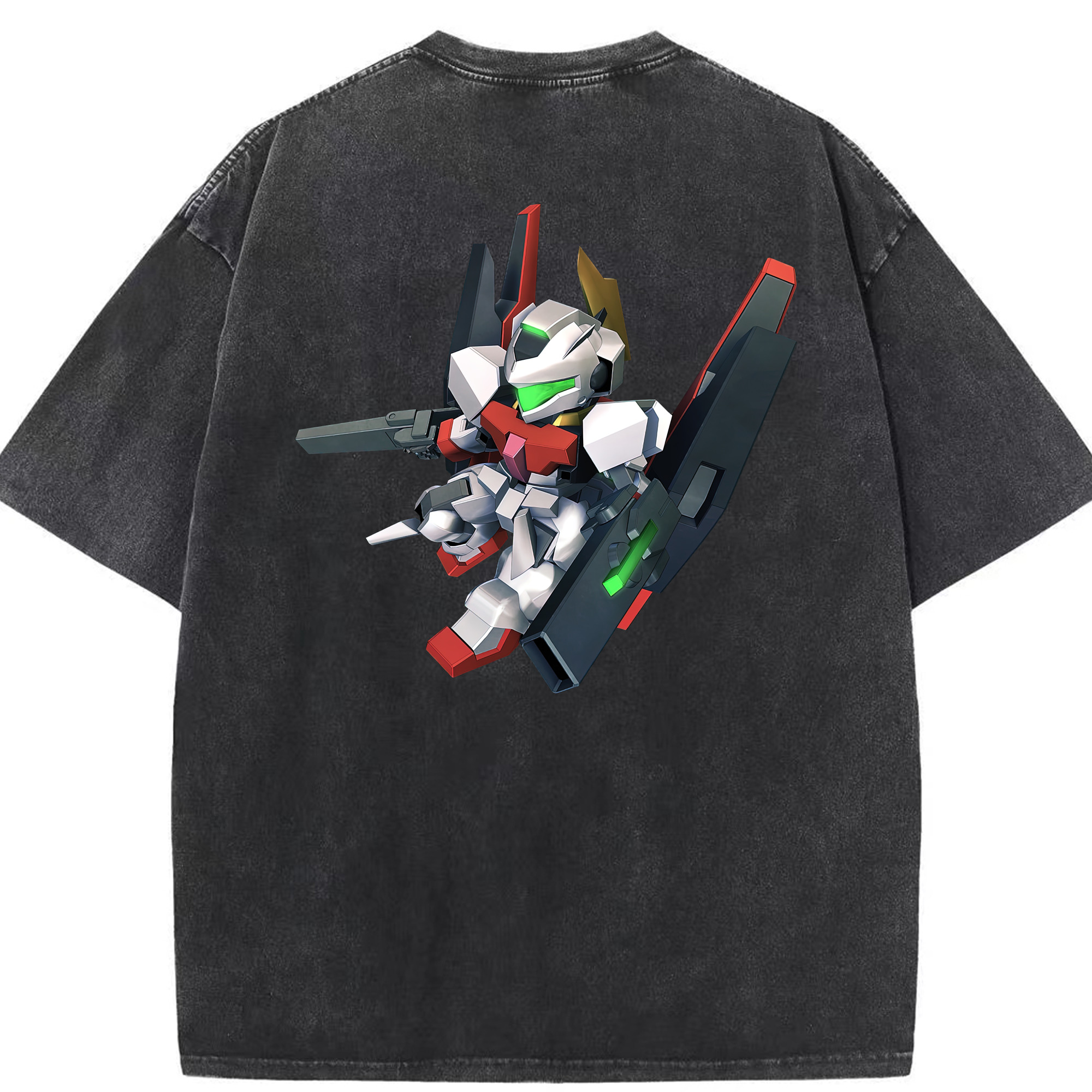 （画像用） 機動戦士ガンダム Mobile Suit Gundam 綿100% ヴィンテージ風 半袖Tシャツ（背面プリント）