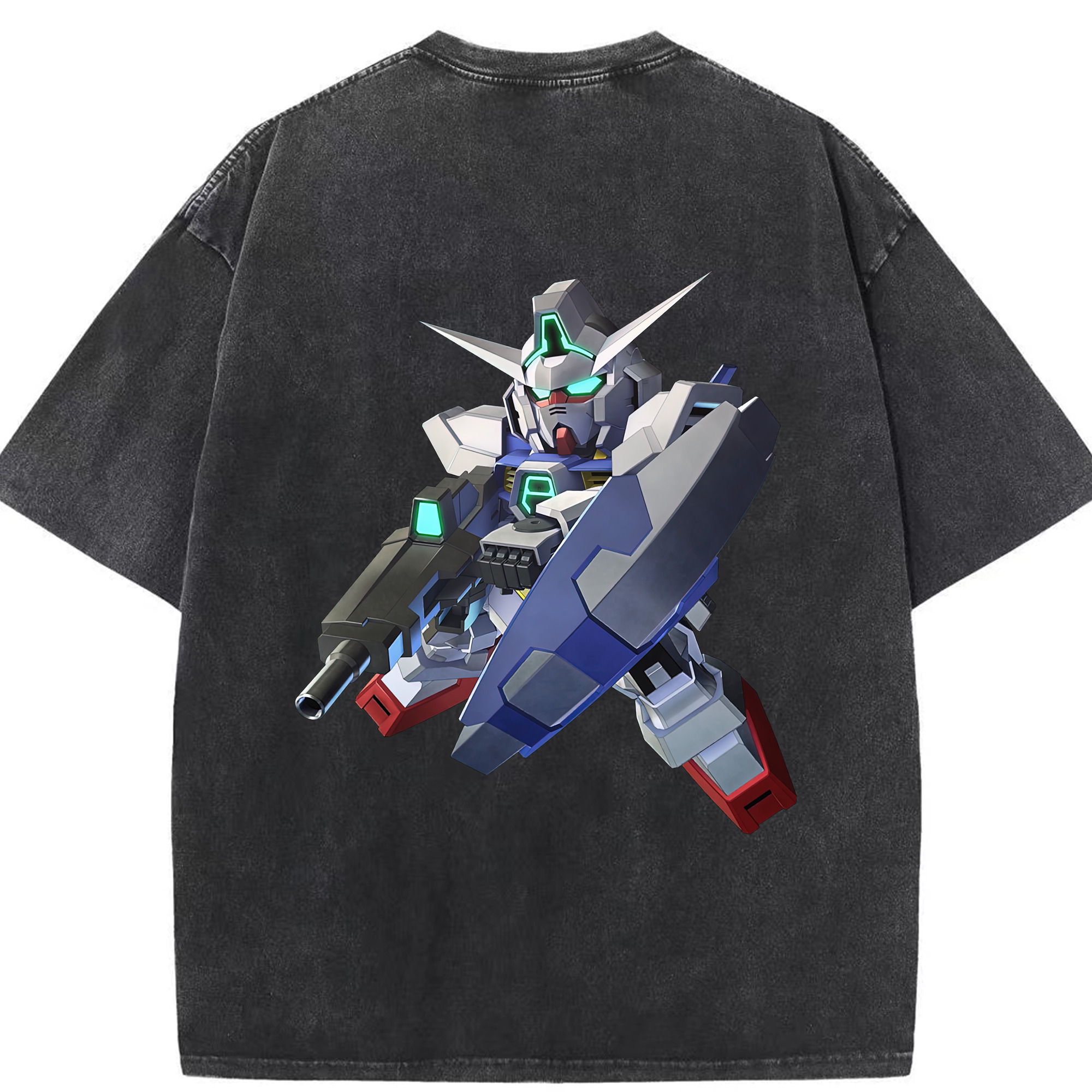 （画像用） 機動戦士ガンダム Mobile Suit Gundam 綿100% ヴィンテージ風 半袖Tシャツ（背面プリント）
