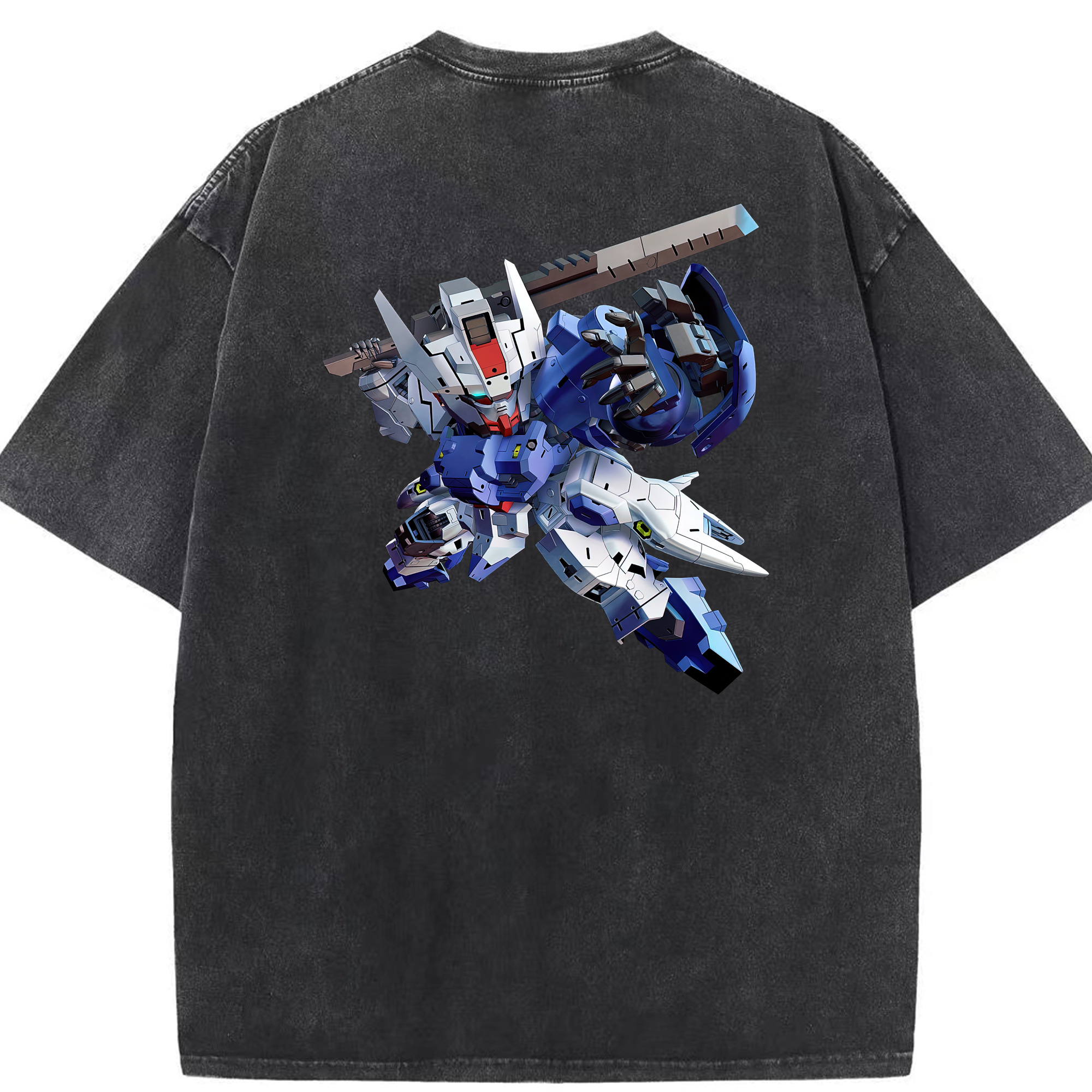 （画像用） 機動戦士ガンダム Mobile Suit Gundam 綿100% ヴィンテージ風 半袖Tシャツ（背面プリント）