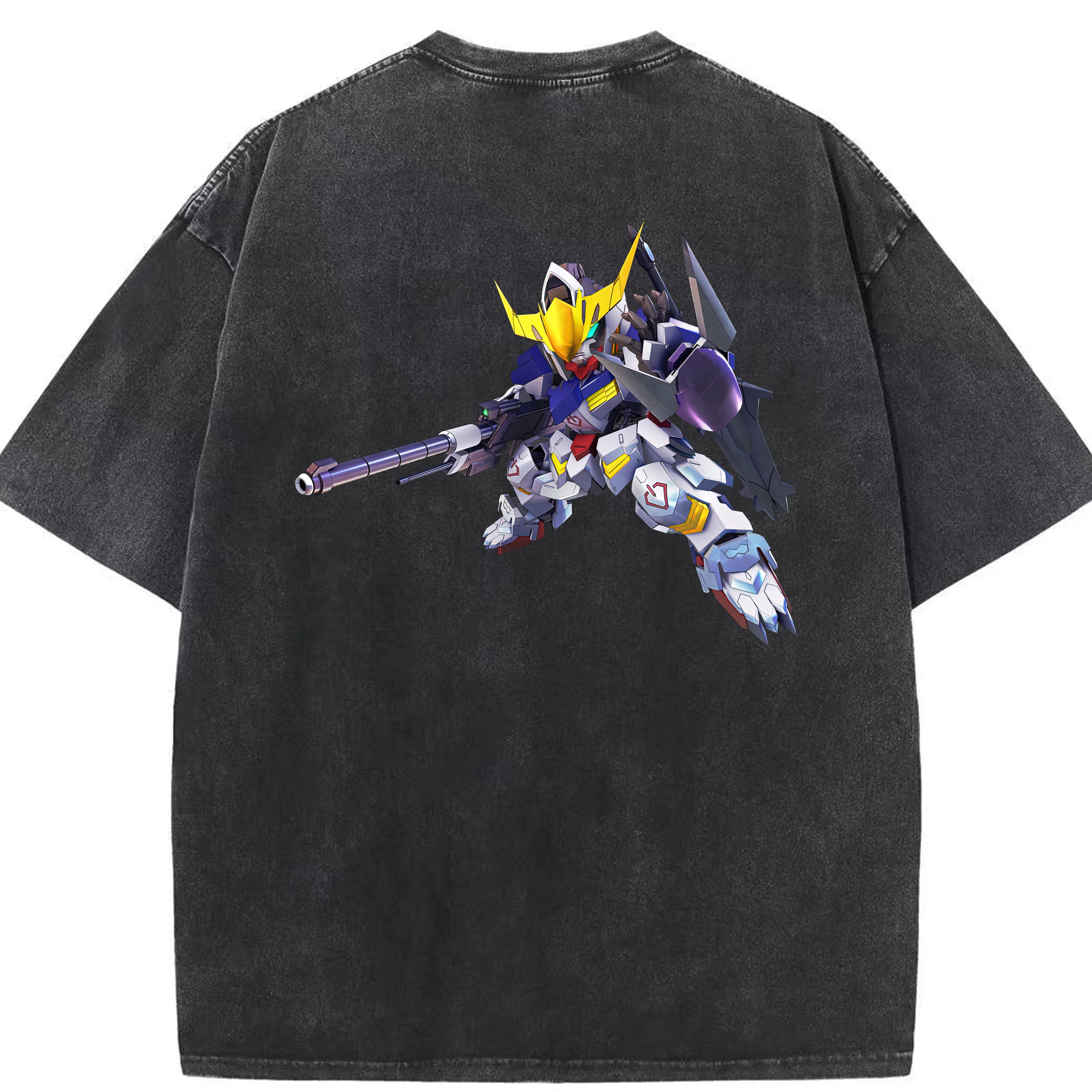 （画像用） 機動戦士ガンダム Mobile Suit Gundam 綿100% ヴィンテージ風 半袖Tシャツ（背面プリント）