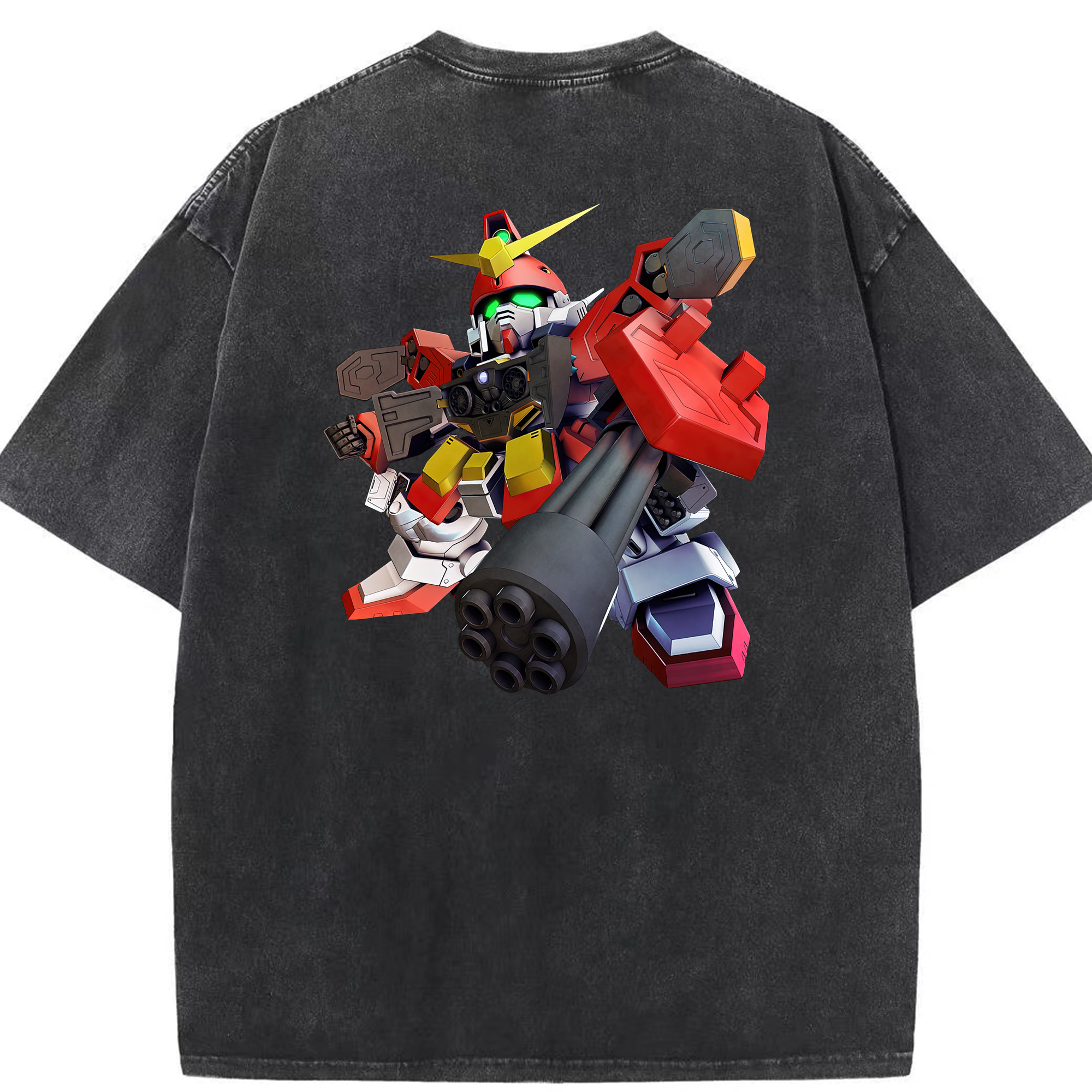 （画像用） 機動戦士ガンダム Mobile Suit Gundam 綿100% ヴィンテージ風 半袖Tシャツ（背面プリント）