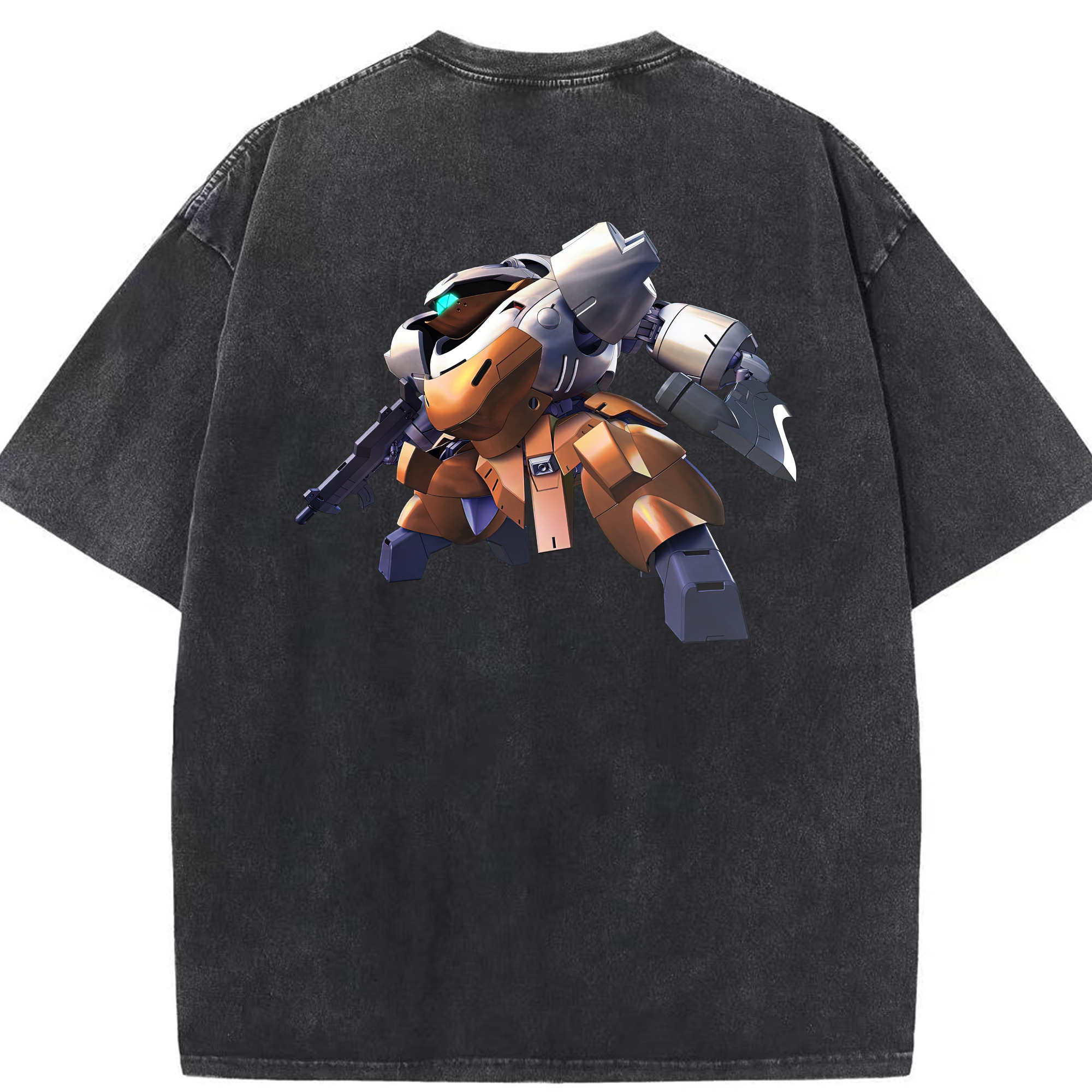 （画像用） 機動戦士ガンダム Mobile Suit Gundam 綿100% ヴィンテージ風 半袖Tシャツ（背面プリント）