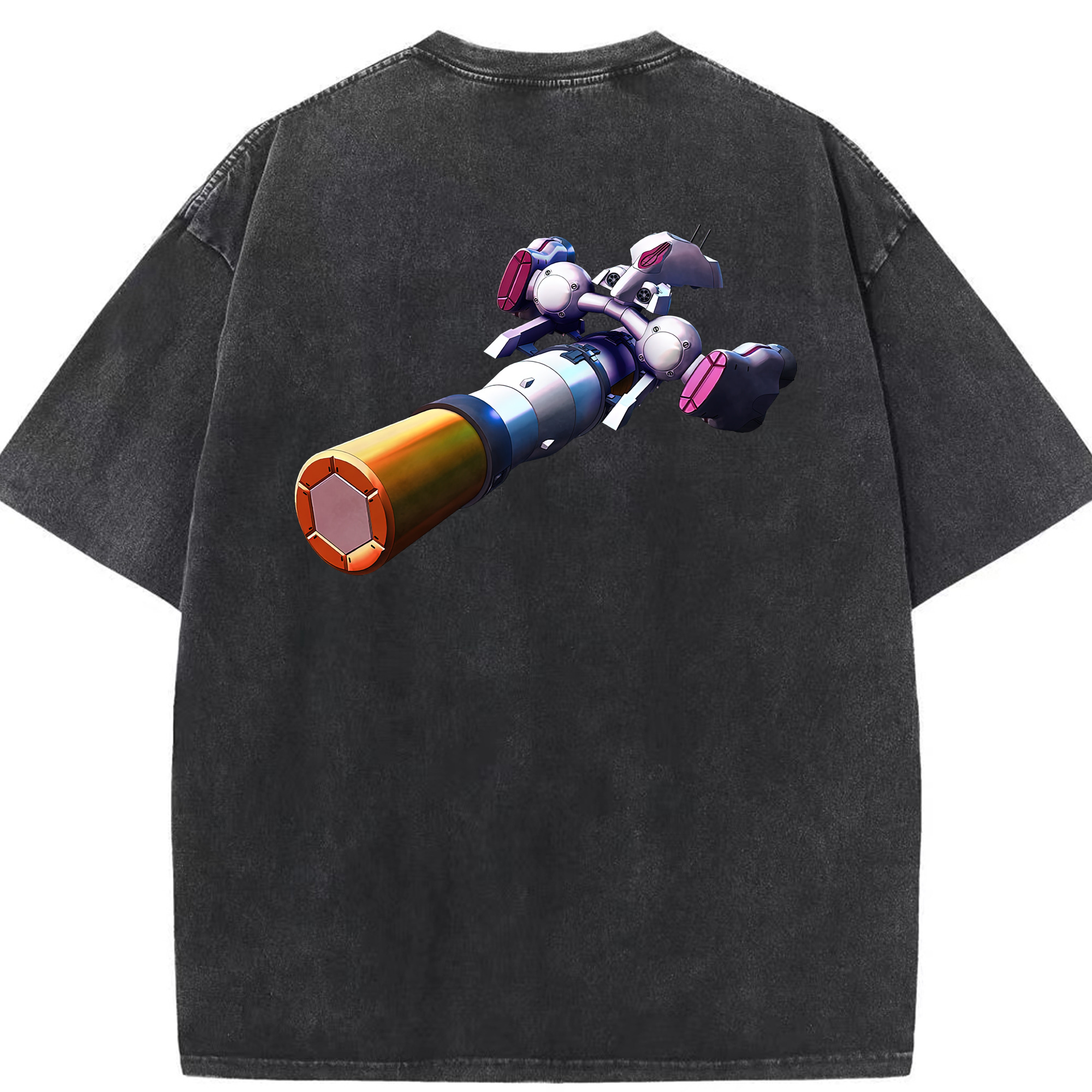 （画像用） 機動戦士ガンダム Mobile Suit Gundam 綿100% ヴィンテージ風 半袖Tシャツ（背面プリント）