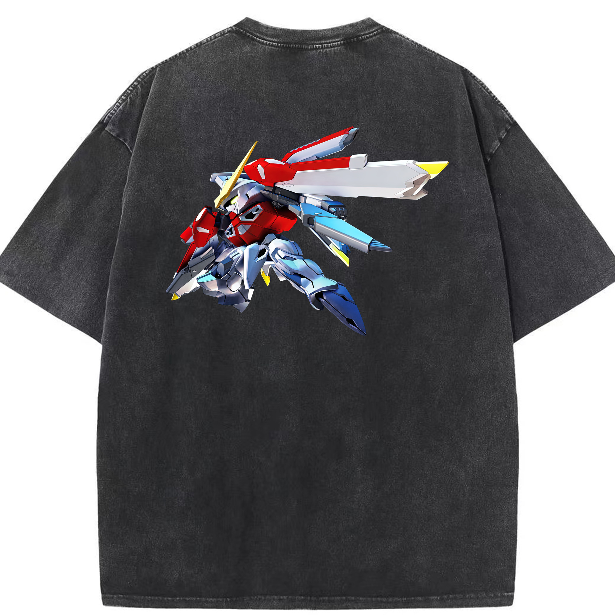 （画像用） 機動戦士ガンダム Mobile Suit Gundam 綿100% ヴィンテージ風 半袖Tシャツ（背面プリント）