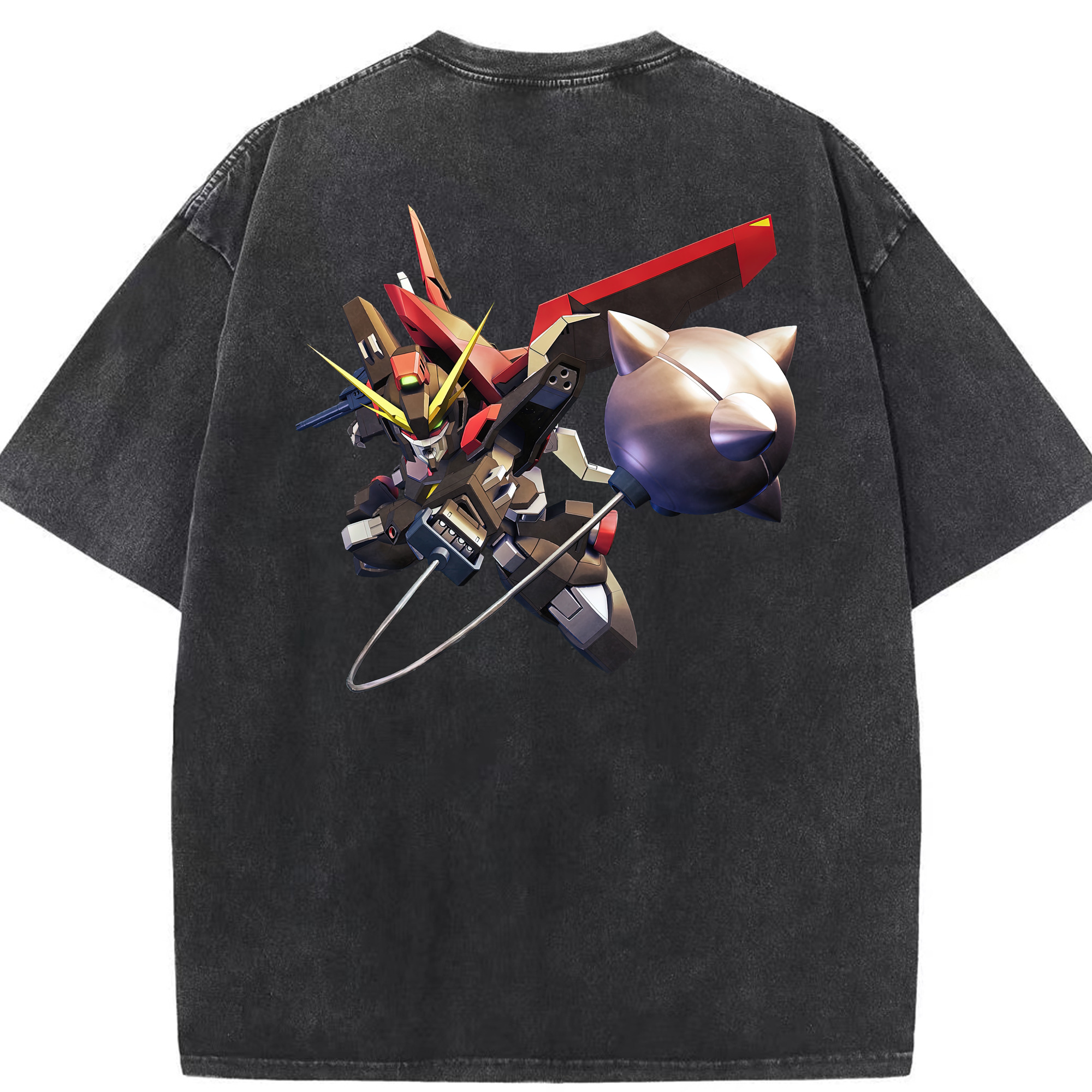 （画像用） 機動戦士ガンダム Mobile Suit Gundam 綿100% ヴィンテージ風 半袖Tシャツ（背面プリント）