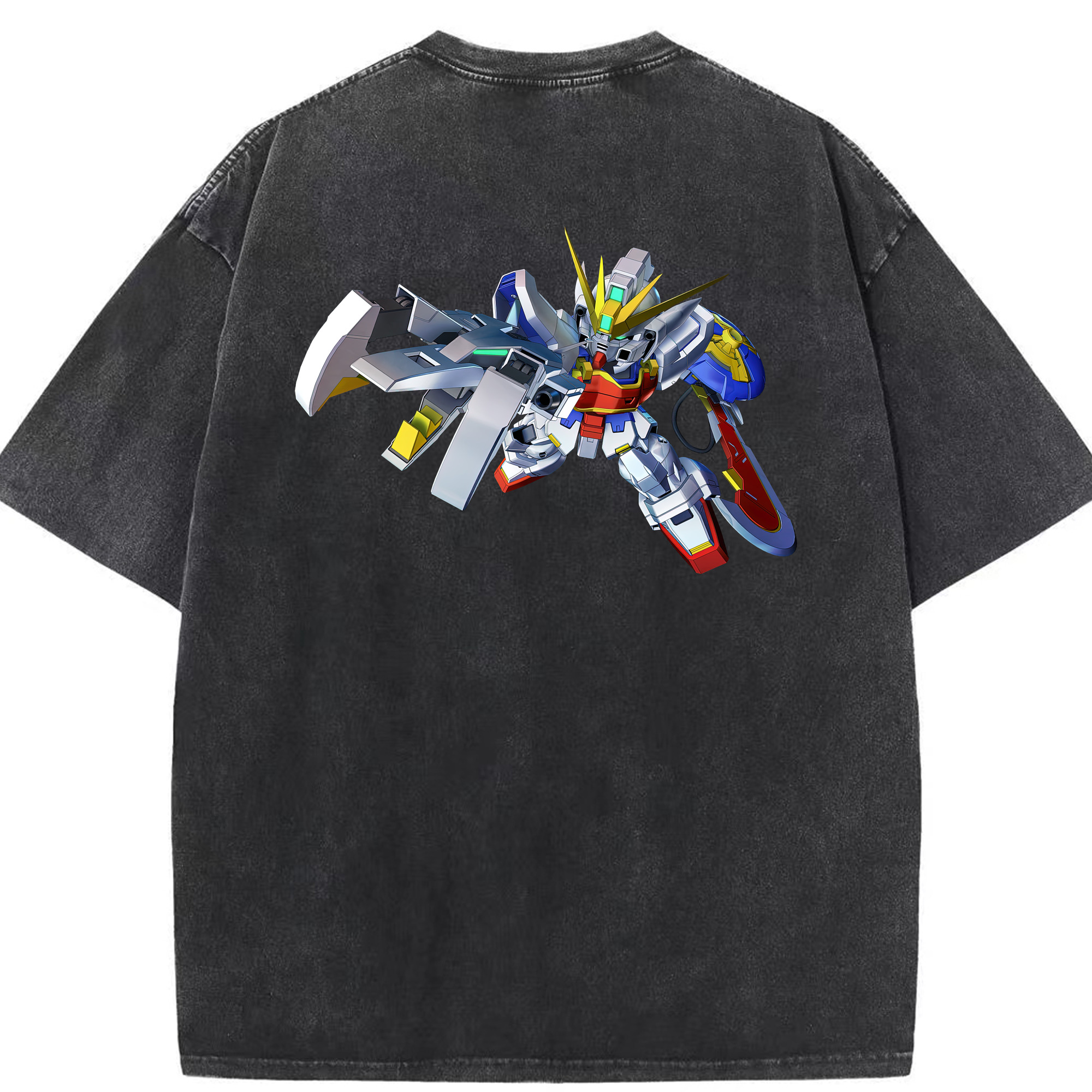 （画像用） 機動戦士ガンダム Mobile Suit Gundam 綿100% ヴィンテージ風 半袖Tシャツ（背面プリント）