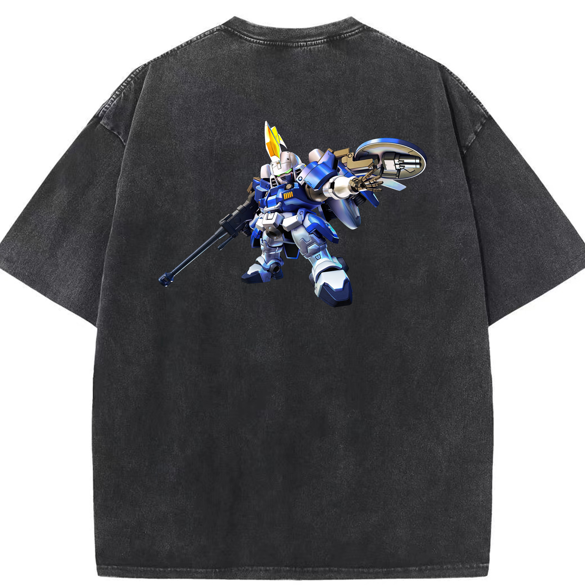 （画像用） 機動戦士ガンダム Mobile Suit Gundam 綿100% ヴィンテージ風 半袖Tシャツ（背面プリント）