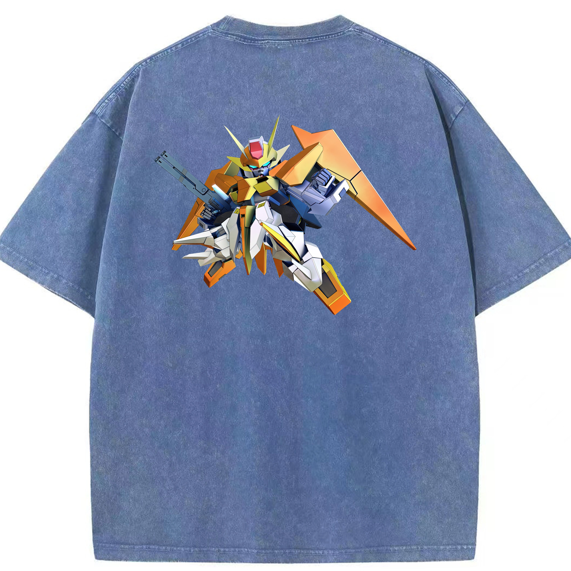 （画像用） 機動戦士ガンダム Mobile Suit Gundam 綿100% ヴィンテージ風 半袖Tシャツ（背面プリント）