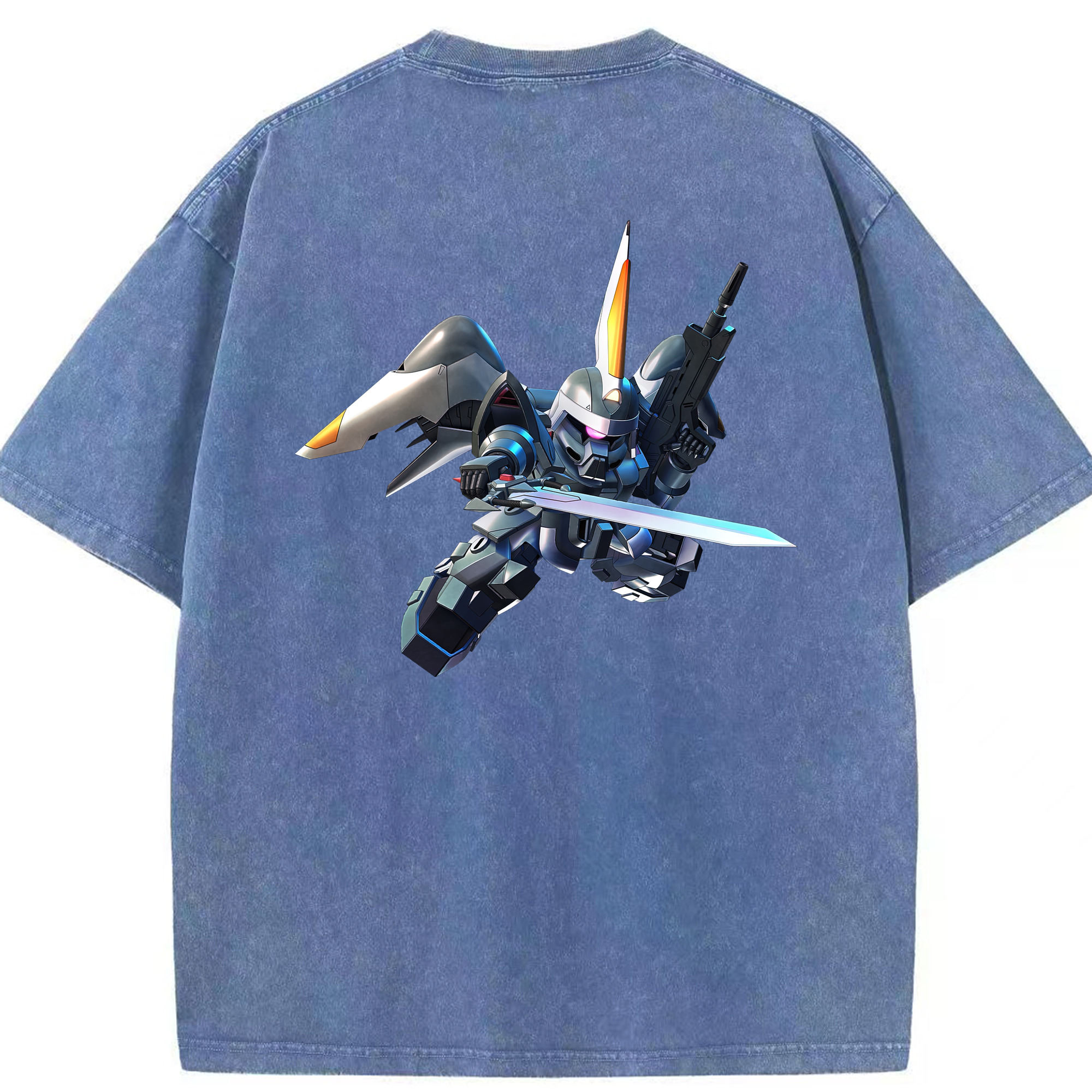 （画像用） 機動戦士ガンダム Mobile Suit Gundam 綿100% ヴィンテージ風 半袖Tシャツ（背面プリント）