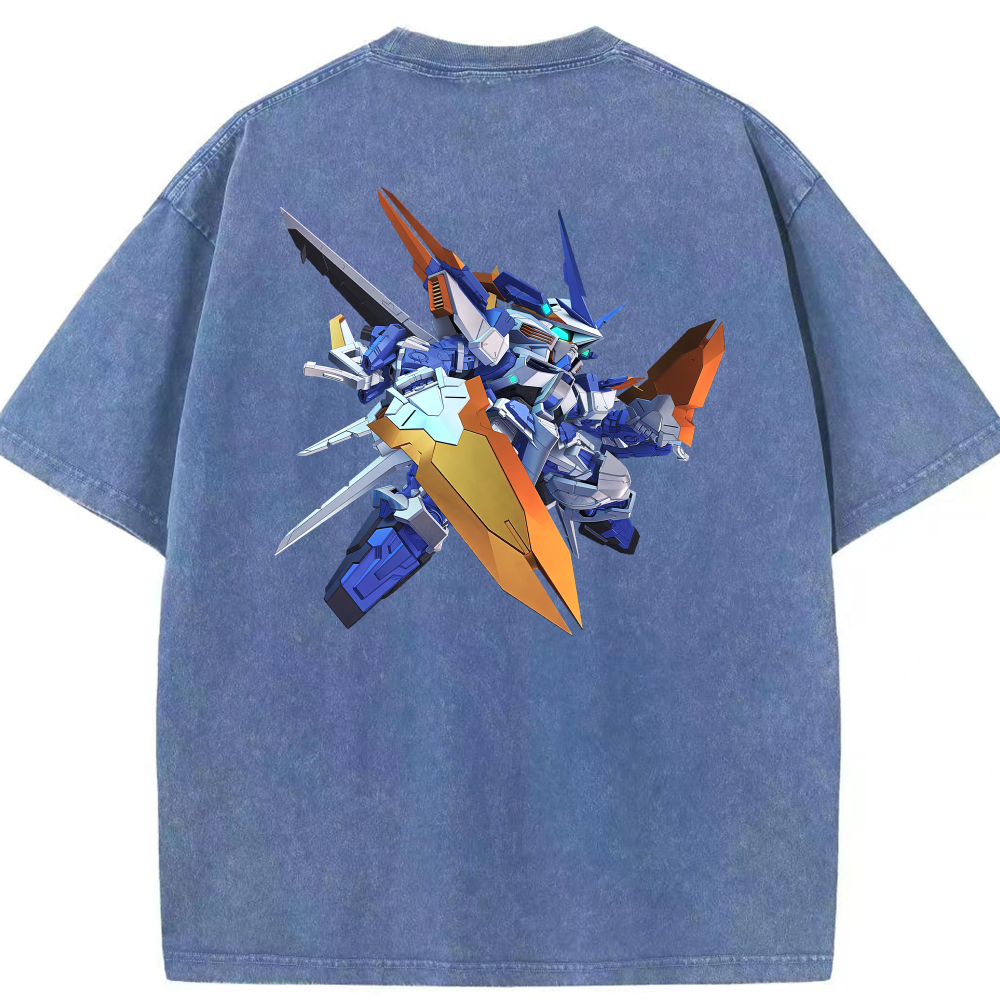 （画像用） 機動戦士ガンダム Mobile Suit Gundam 綿100% ヴィンテージ風 半袖Tシャツ（背面プリント）