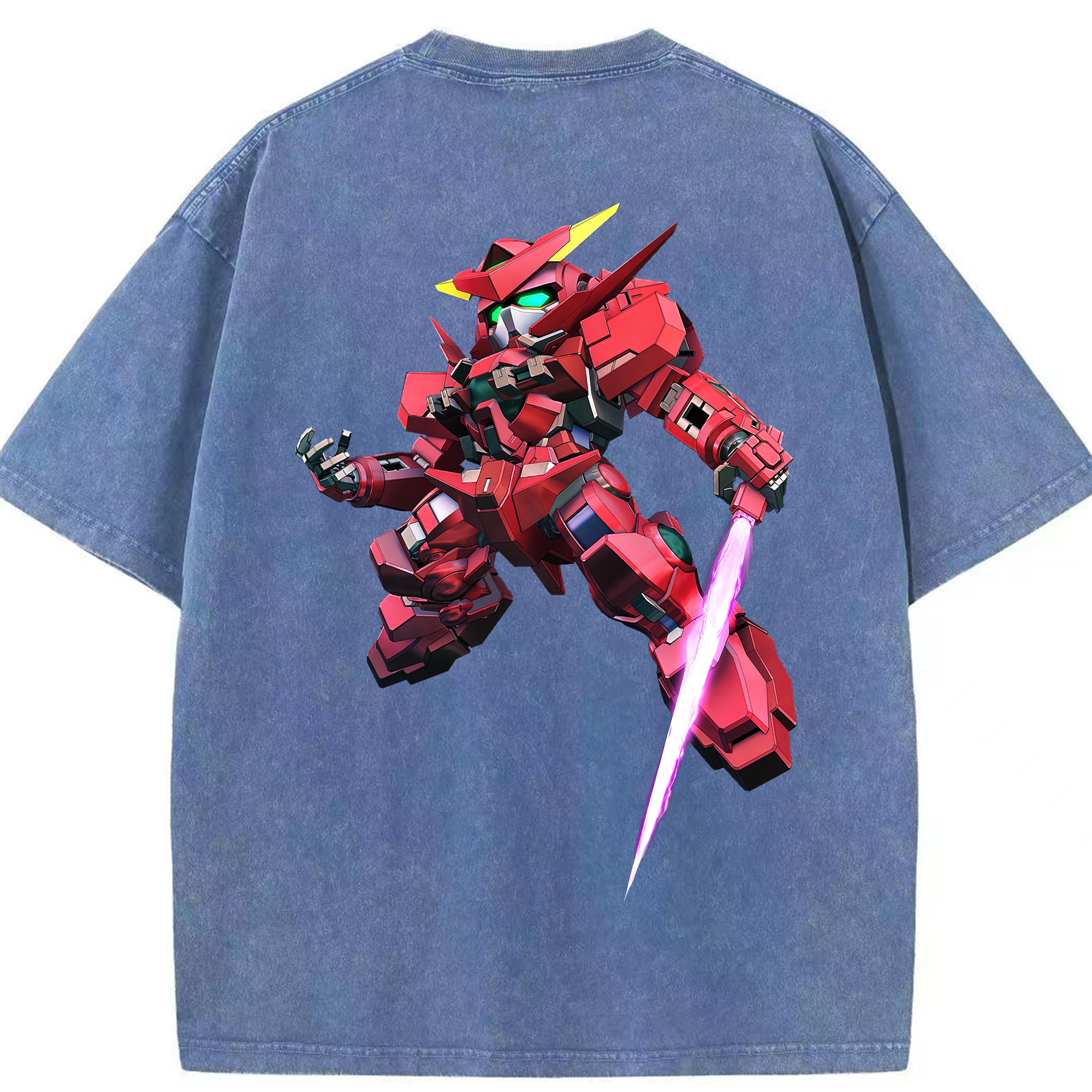 （画像用） 機動戦士ガンダム Mobile Suit Gundam 綿100% ヴィンテージ風 半袖Tシャツ（背面プリント）