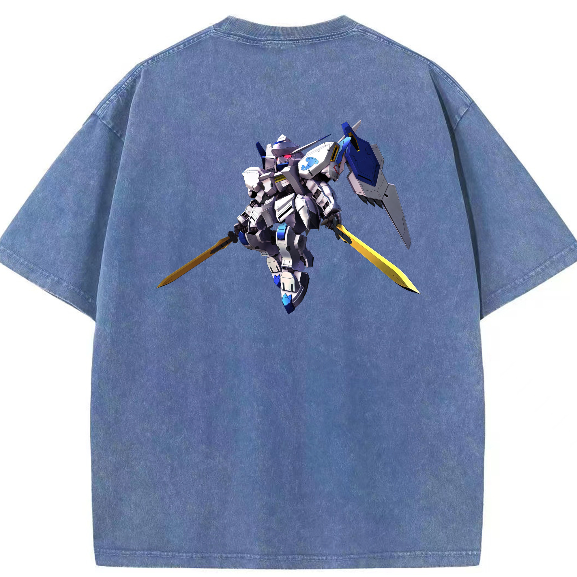 （画像用） 機動戦士ガンダム Mobile Suit Gundam 綿100% ヴィンテージ風 半袖Tシャツ（背面プリント）