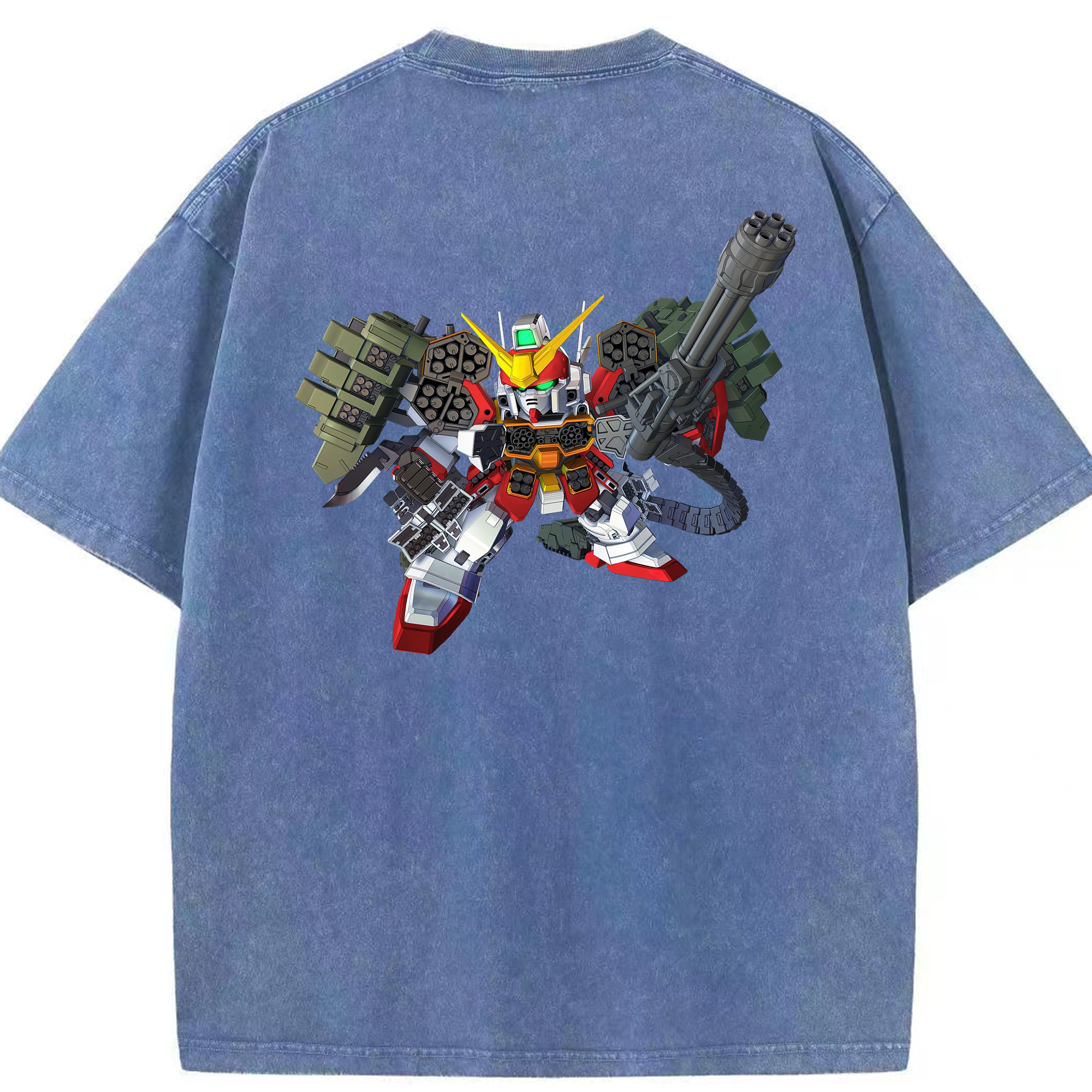 （画像用） 機動戦士ガンダム Mobile Suit Gundam 綿100% ヴィンテージ風 半袖Tシャツ（背面プリント）