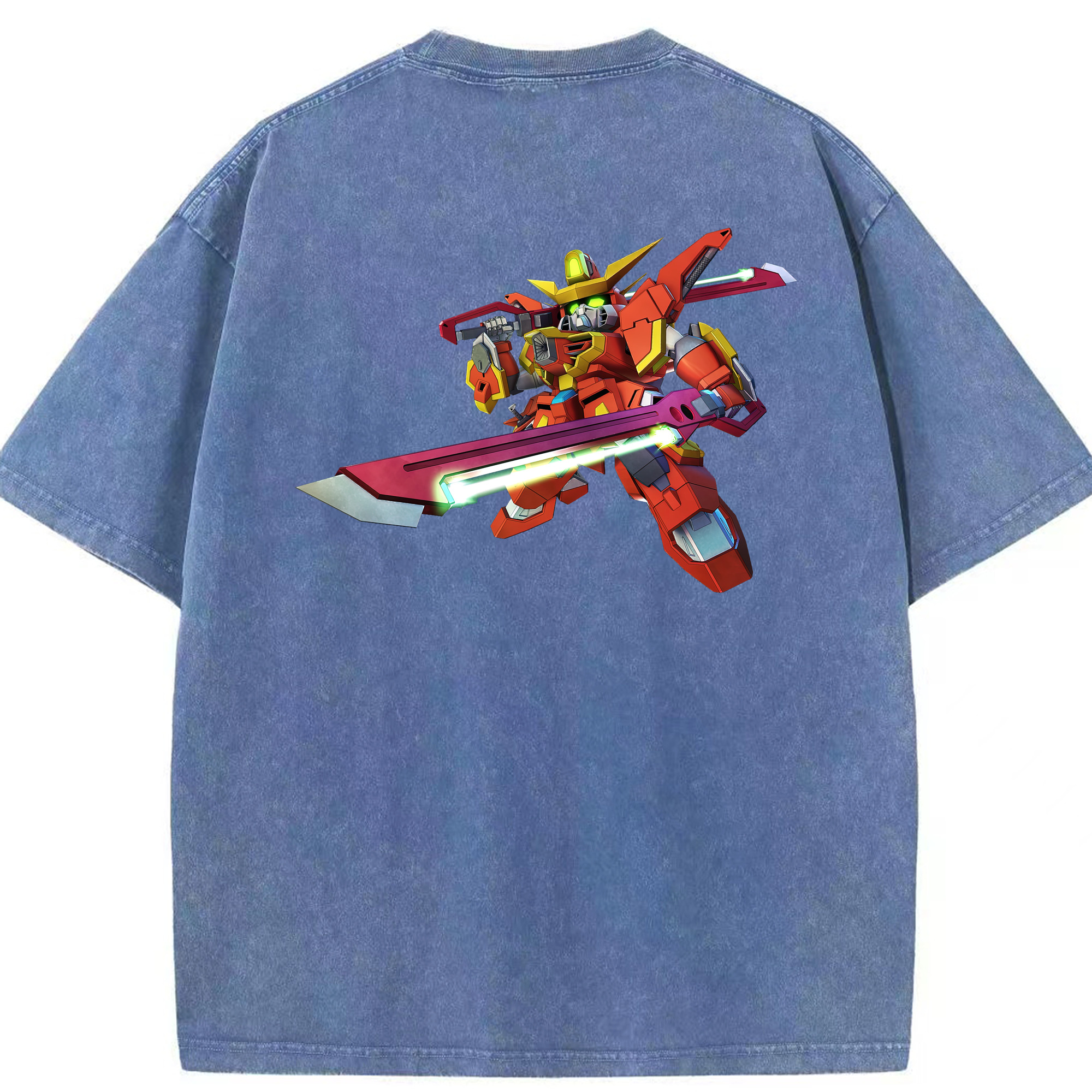 （画像用） 機動戦士ガンダム Mobile Suit Gundam 綿100% ヴィンテージ風 半袖Tシャツ（背面プリント）