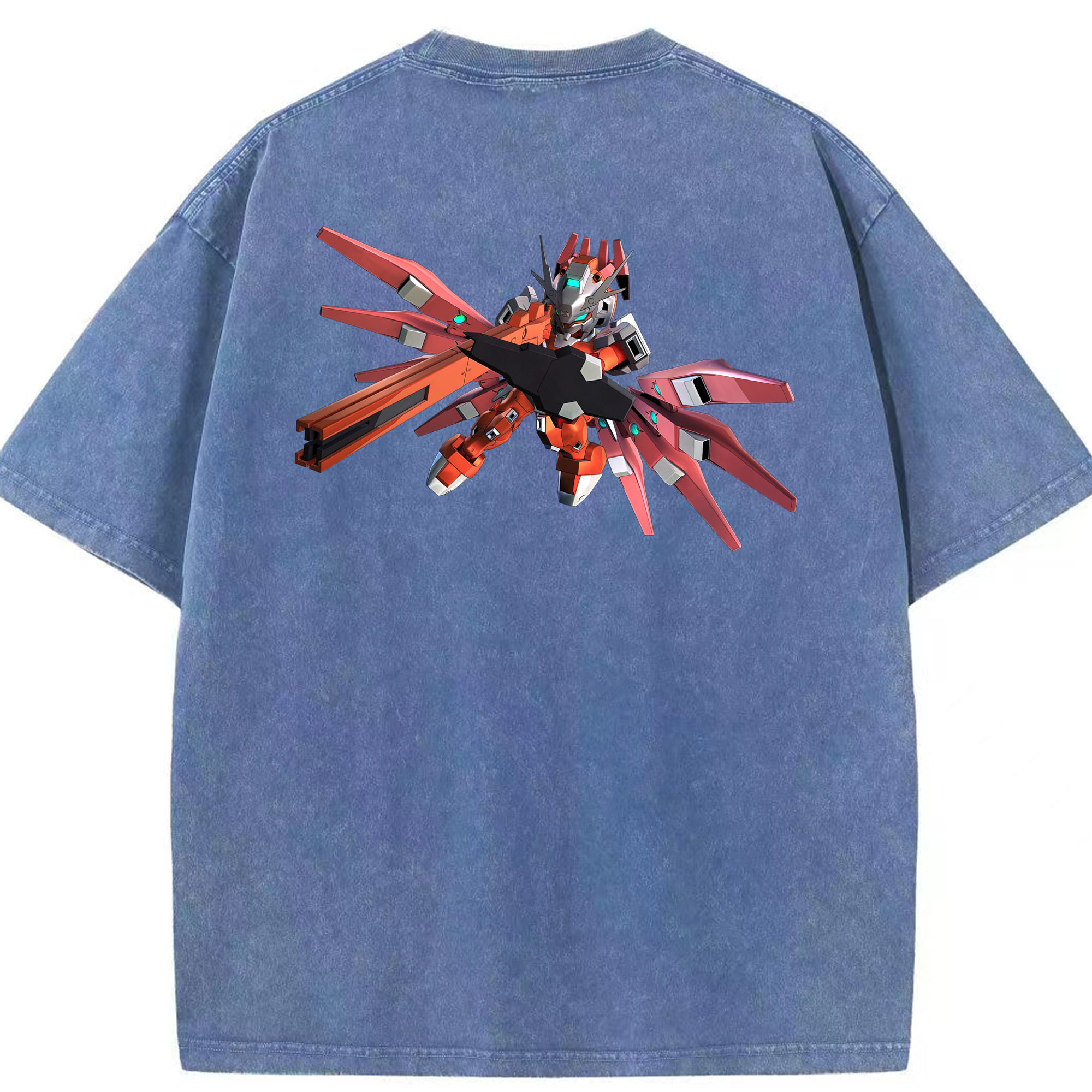 （画像用） 機動戦士ガンダム Mobile Suit Gundam 綿100% ヴィンテージ風 半袖Tシャツ（背面プリント）