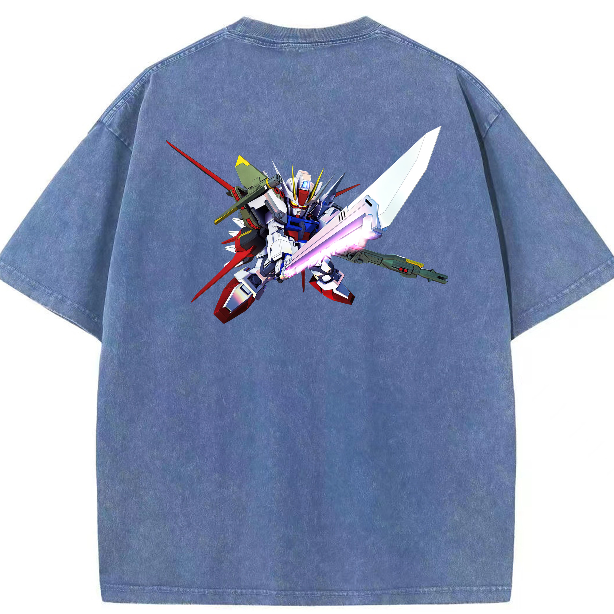 （画像用） 機動戦士ガンダム Mobile Suit Gundam 綿100% ヴィンテージ風 半袖Tシャツ（背面プリント）