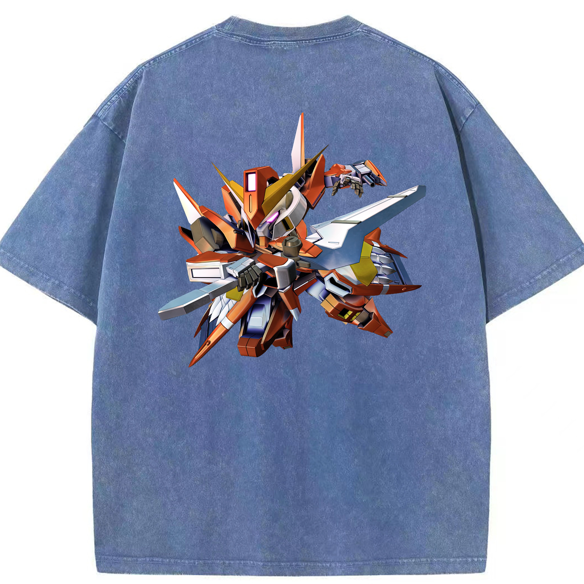 （画像用） 機動戦士ガンダム Mobile Suit Gundam 綿100% ヴィンテージ風 半袖Tシャツ（背面プリント）