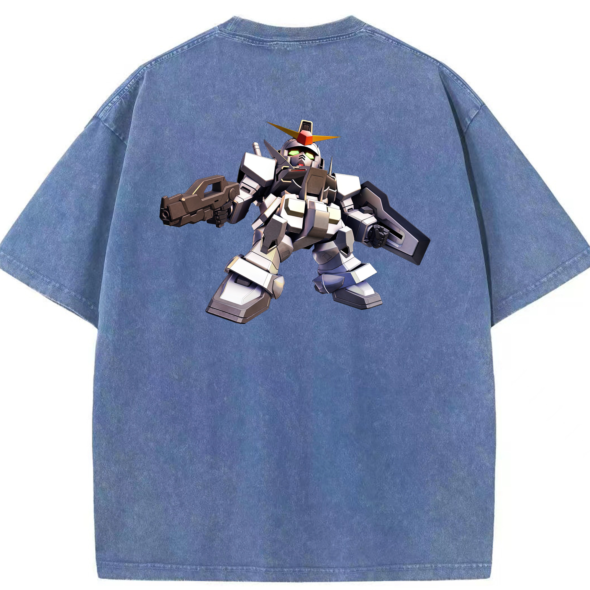 （画像用） 機動戦士ガンダム Mobile Suit Gundam 綿100% ヴィンテージ風 半袖Tシャツ（背面プリント）
