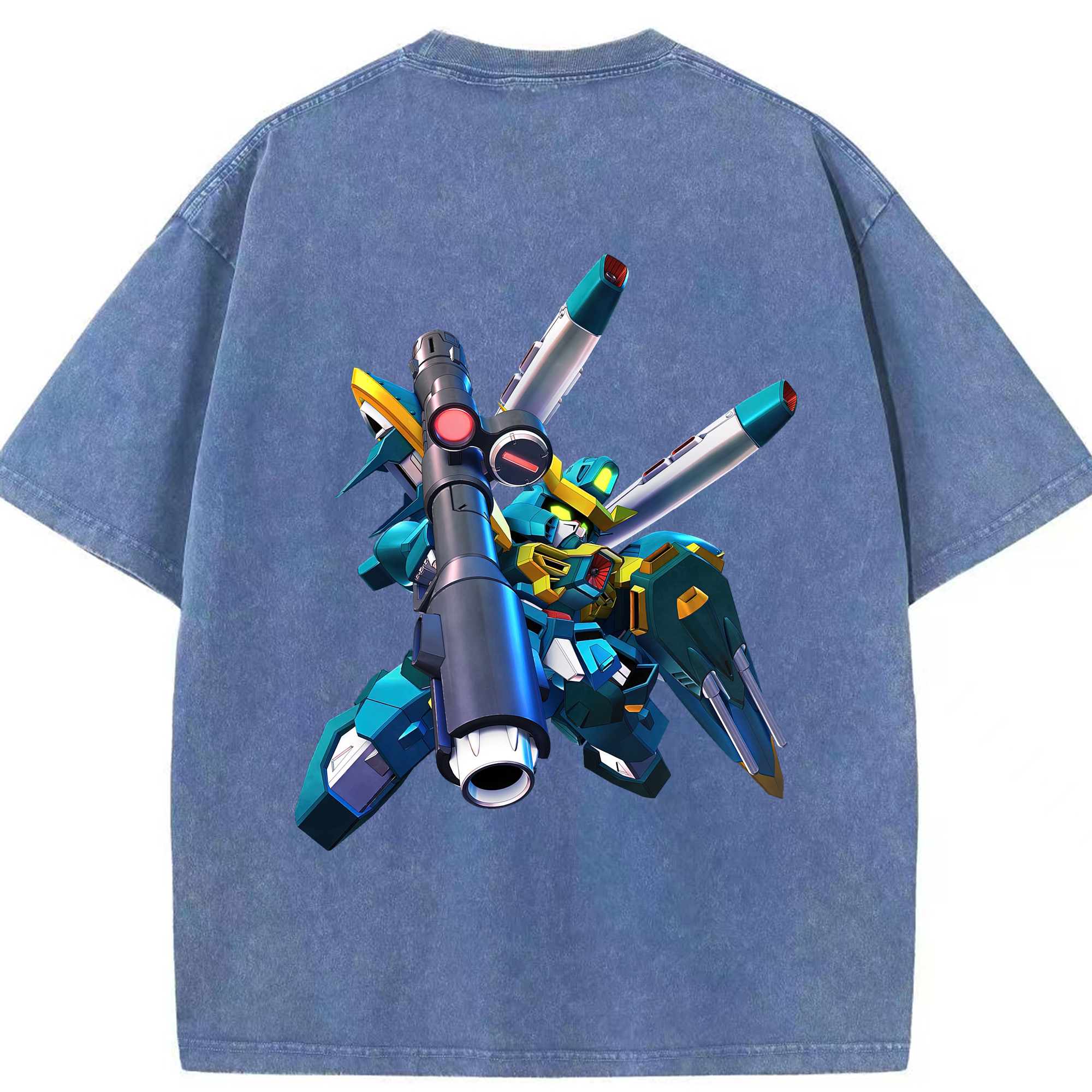 （画像用） 機動戦士ガンダム Mobile Suit Gundam 綿100% ヴィンテージ風 半袖Tシャツ（背面プリント）