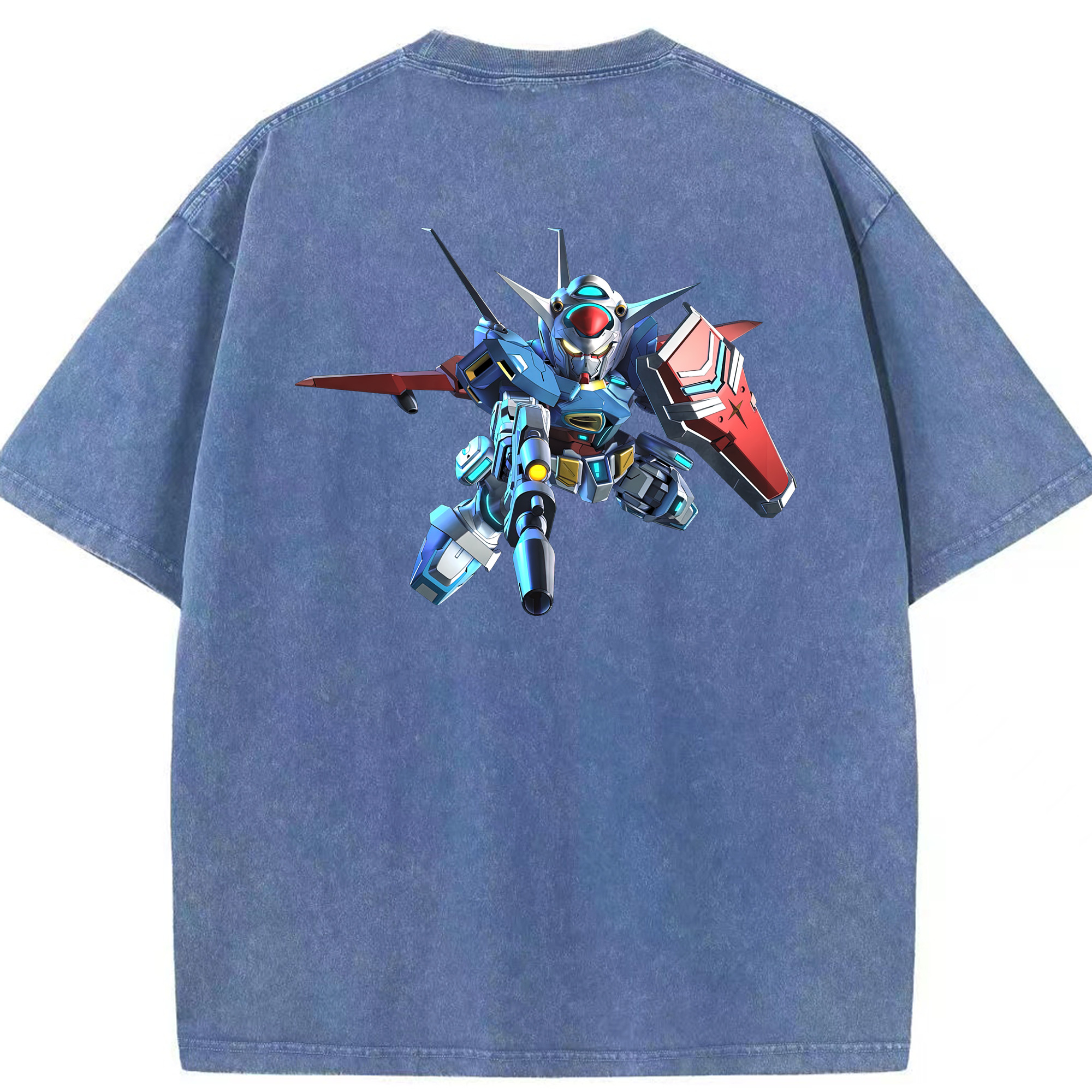 （画像用） 機動戦士ガンダム Mobile Suit Gundam 綿100% ヴィンテージ風 半袖Tシャツ（背面プリント）