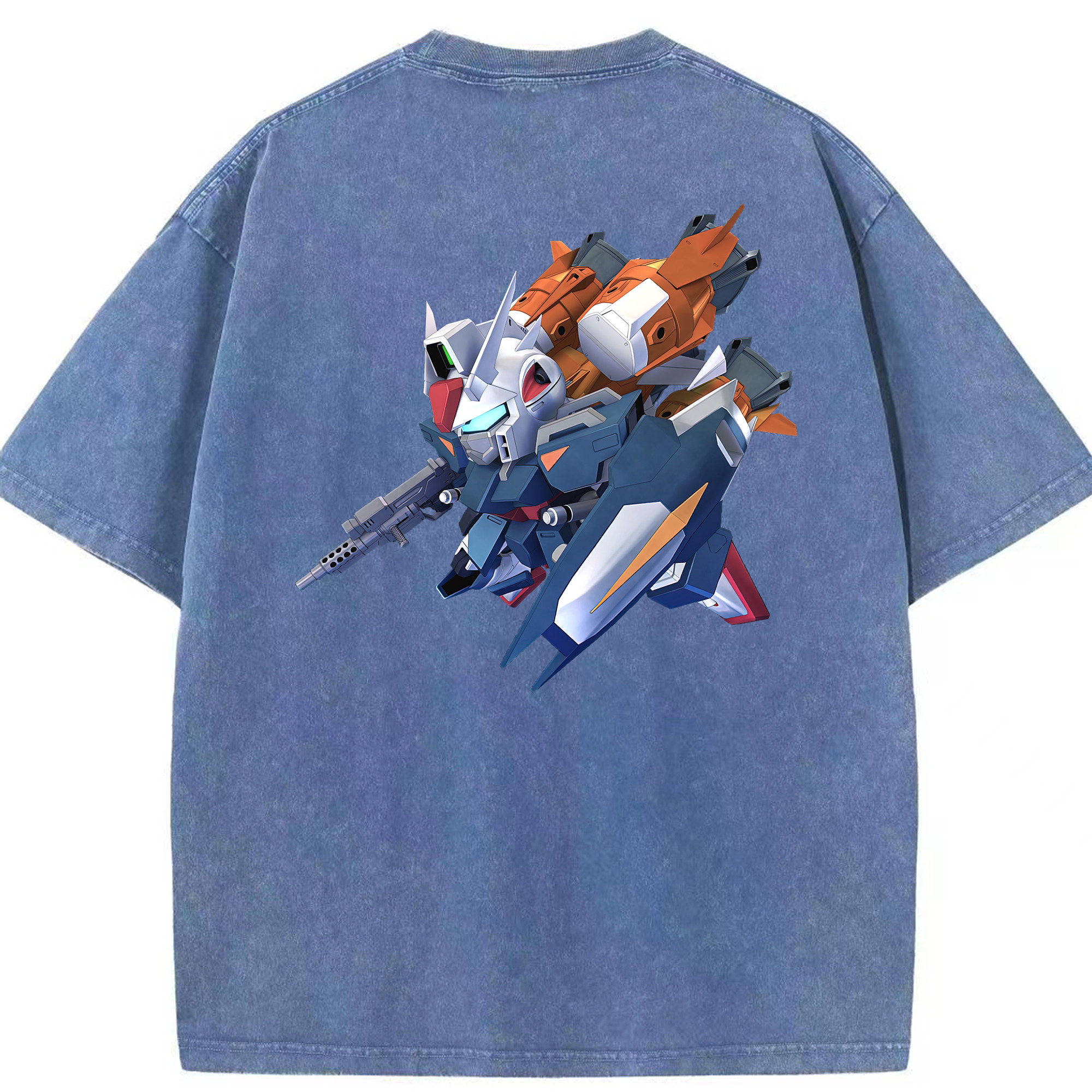 （画像用） 機動戦士ガンダム Mobile Suit Gundam 綿100% ヴィンテージ風 半袖Tシャツ（背面プリント）