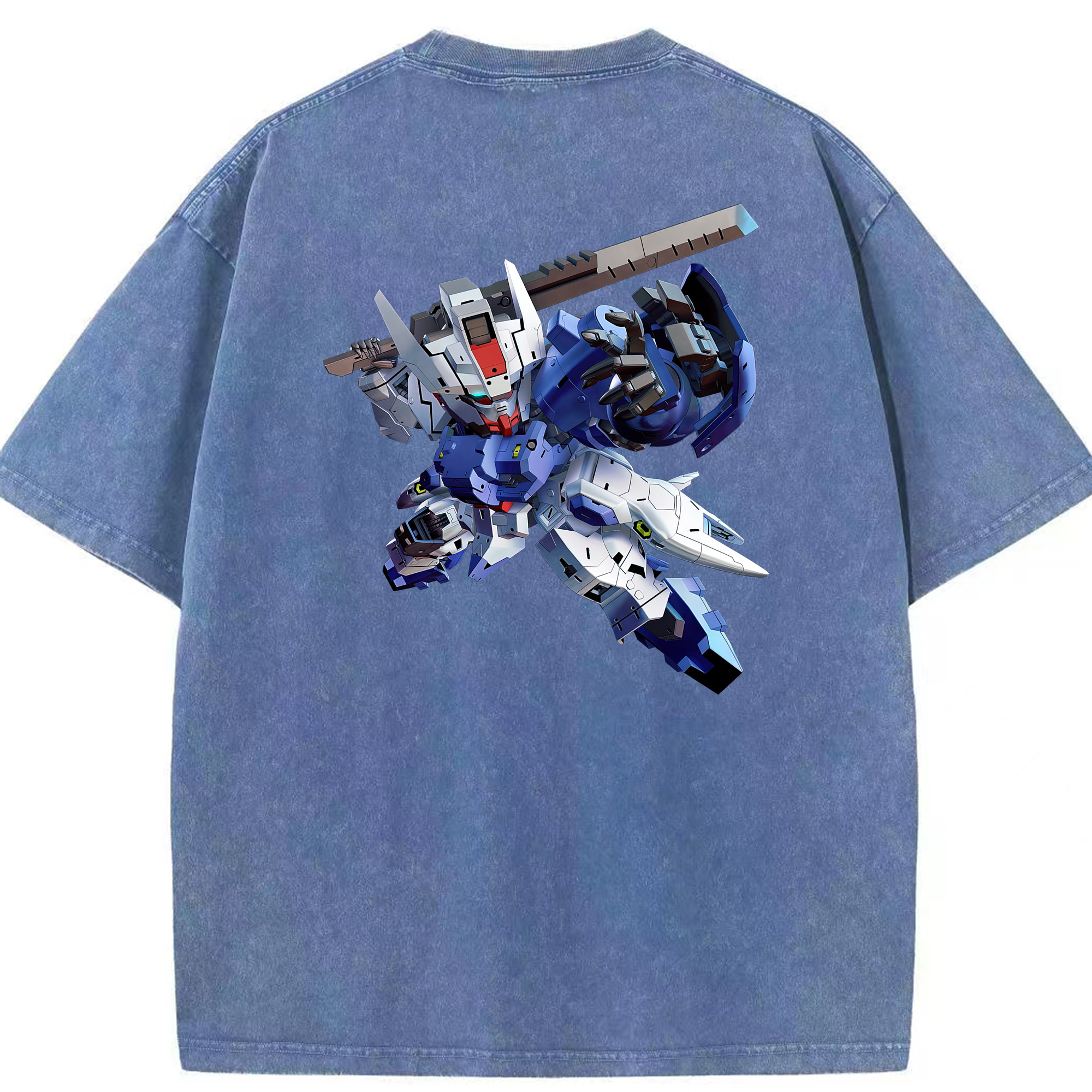 （画像用） 機動戦士ガンダム Mobile Suit Gundam 綿100% ヴィンテージ風 半袖Tシャツ（背面プリント）
