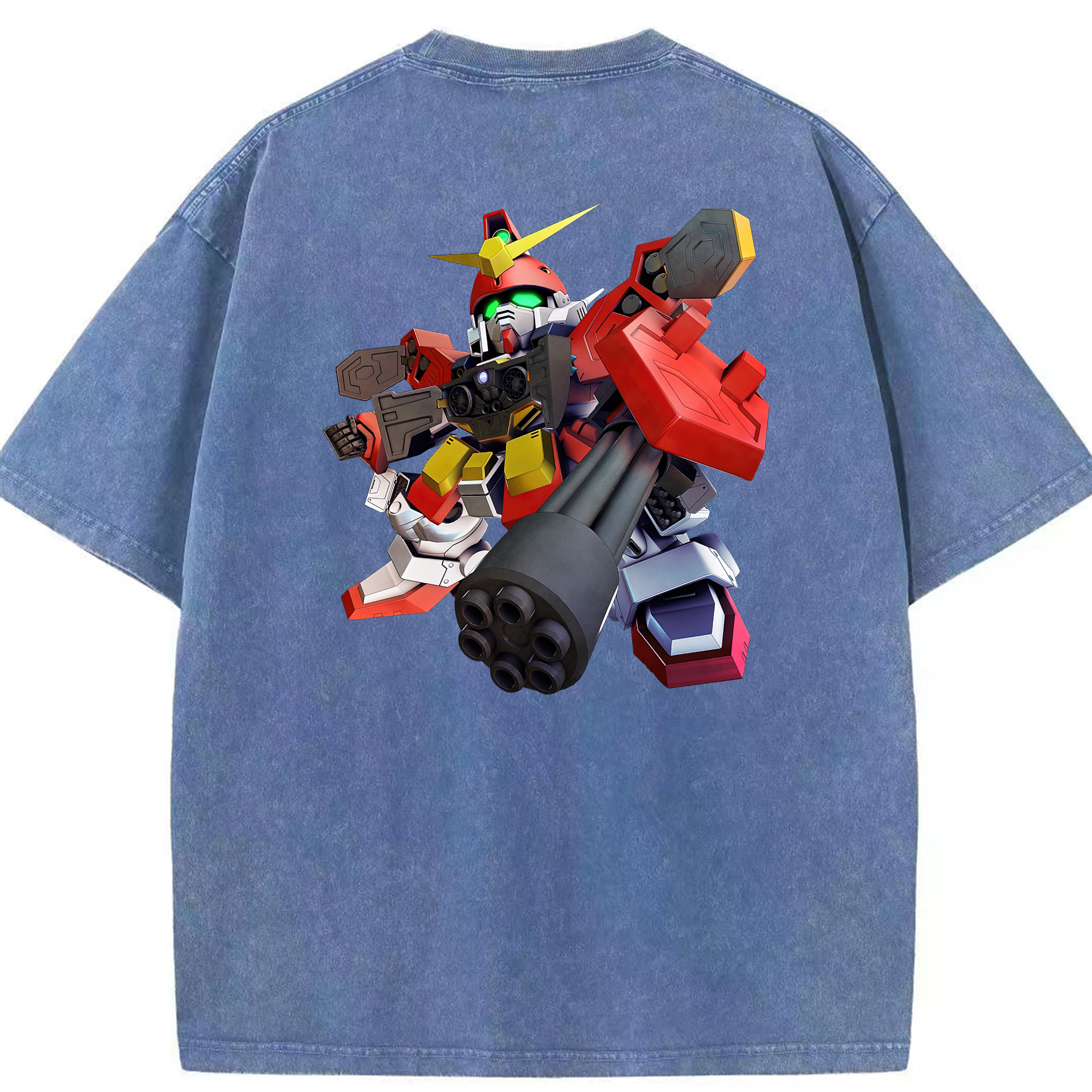 （画像用） 機動戦士ガンダム Mobile Suit Gundam 綿100% ヴィンテージ風 半袖Tシャツ（背面プリント）