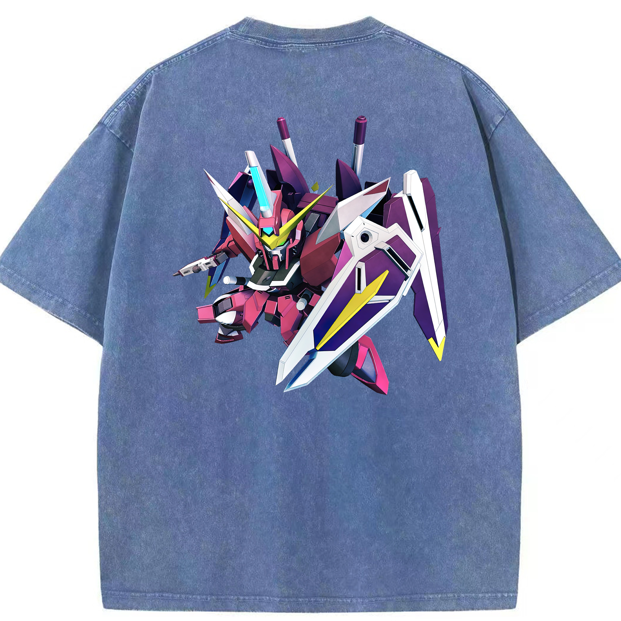 （画像用） 機動戦士ガンダム Mobile Suit Gundam 綿100% ヴィンテージ風 半袖Tシャツ（背面プリント）