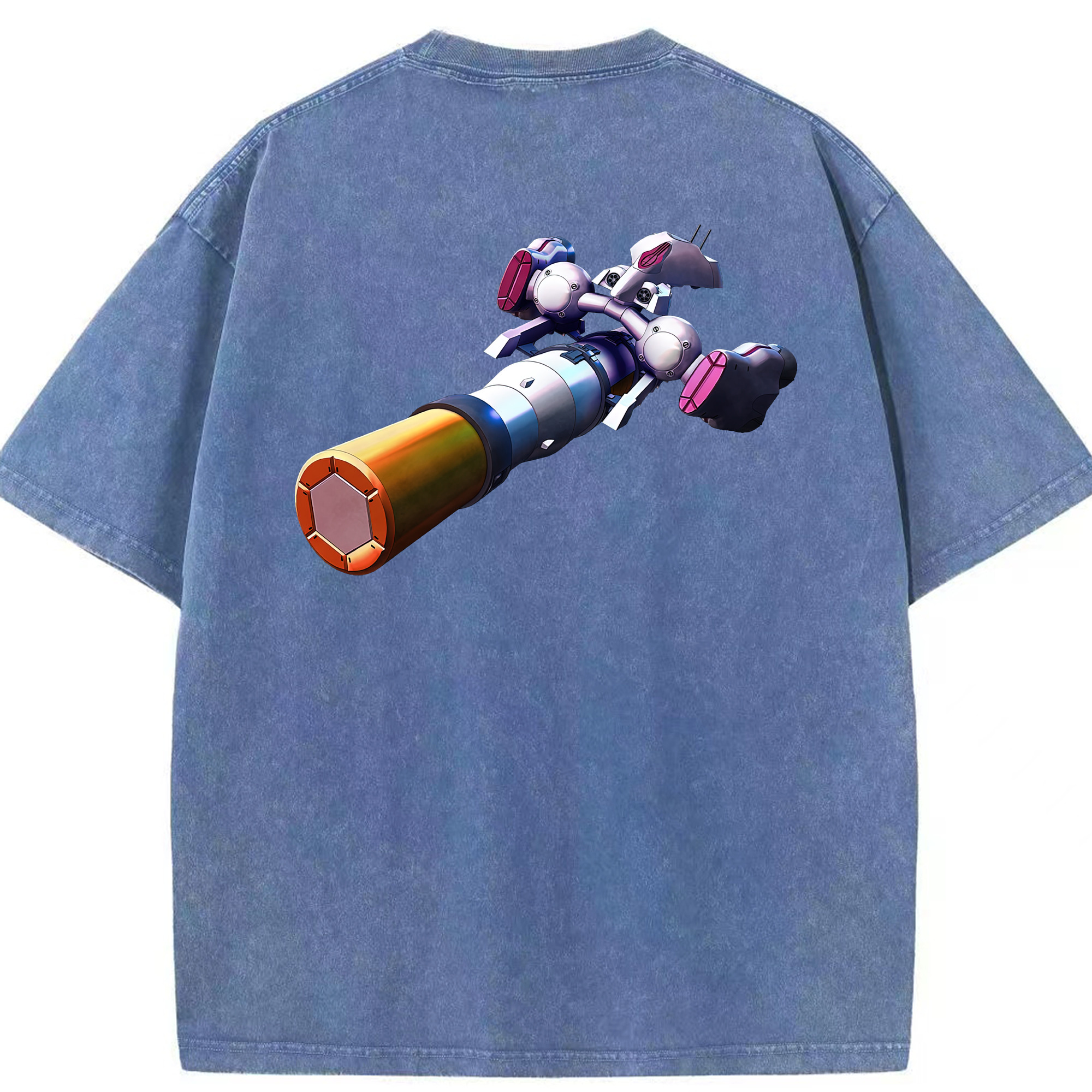 （画像用） 機動戦士ガンダム Mobile Suit Gundam 綿100% ヴィンテージ風 半袖Tシャツ（背面プリント）