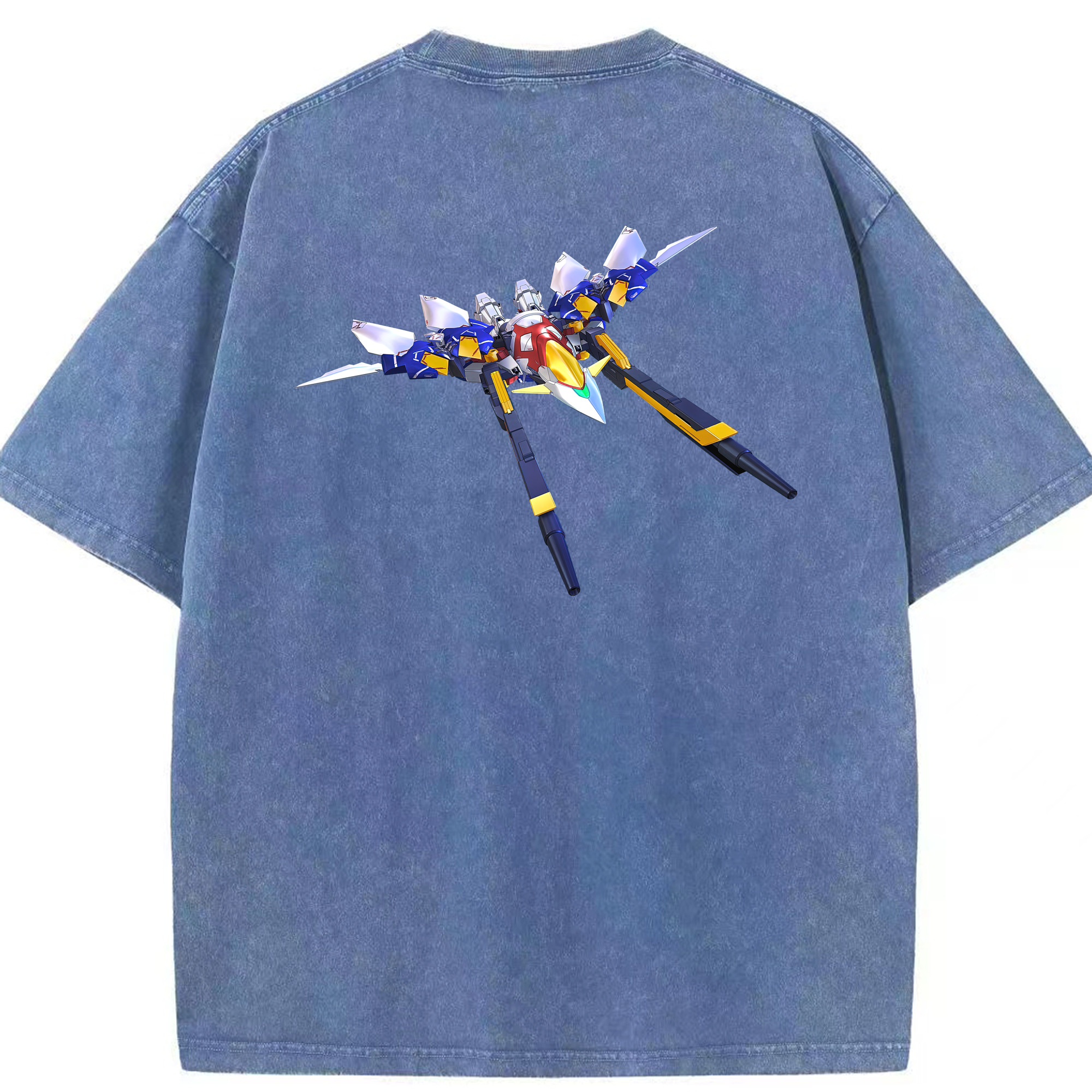 （画像用） 機動戦士ガンダム Mobile Suit Gundam 綿100% ヴィンテージ風 半袖Tシャツ（背面プリント）