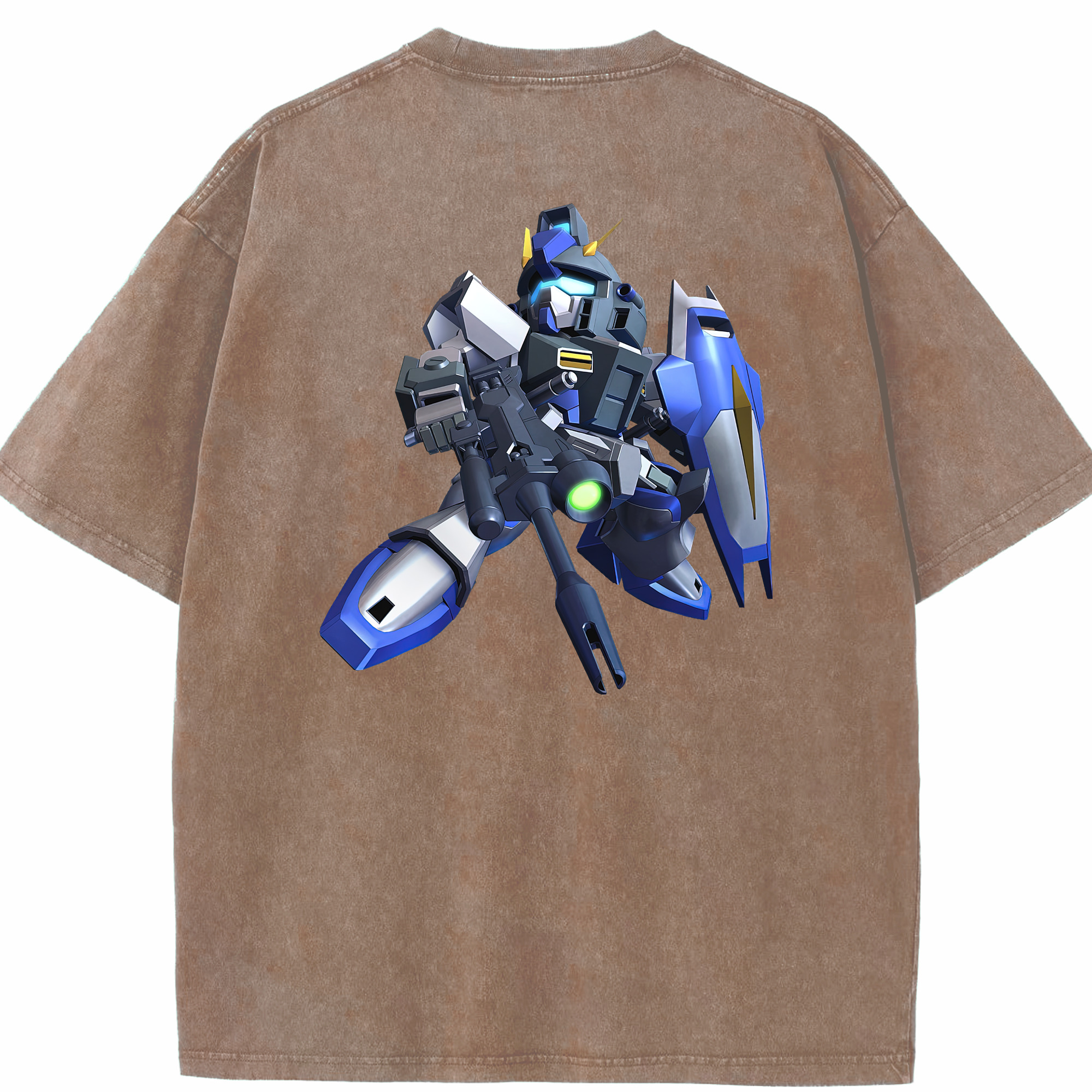 （画像用） 機動戦士ガンダム Mobile Suit Gundam 綿100% ヴィンテージ風 半袖Tシャツ（背面プリント）