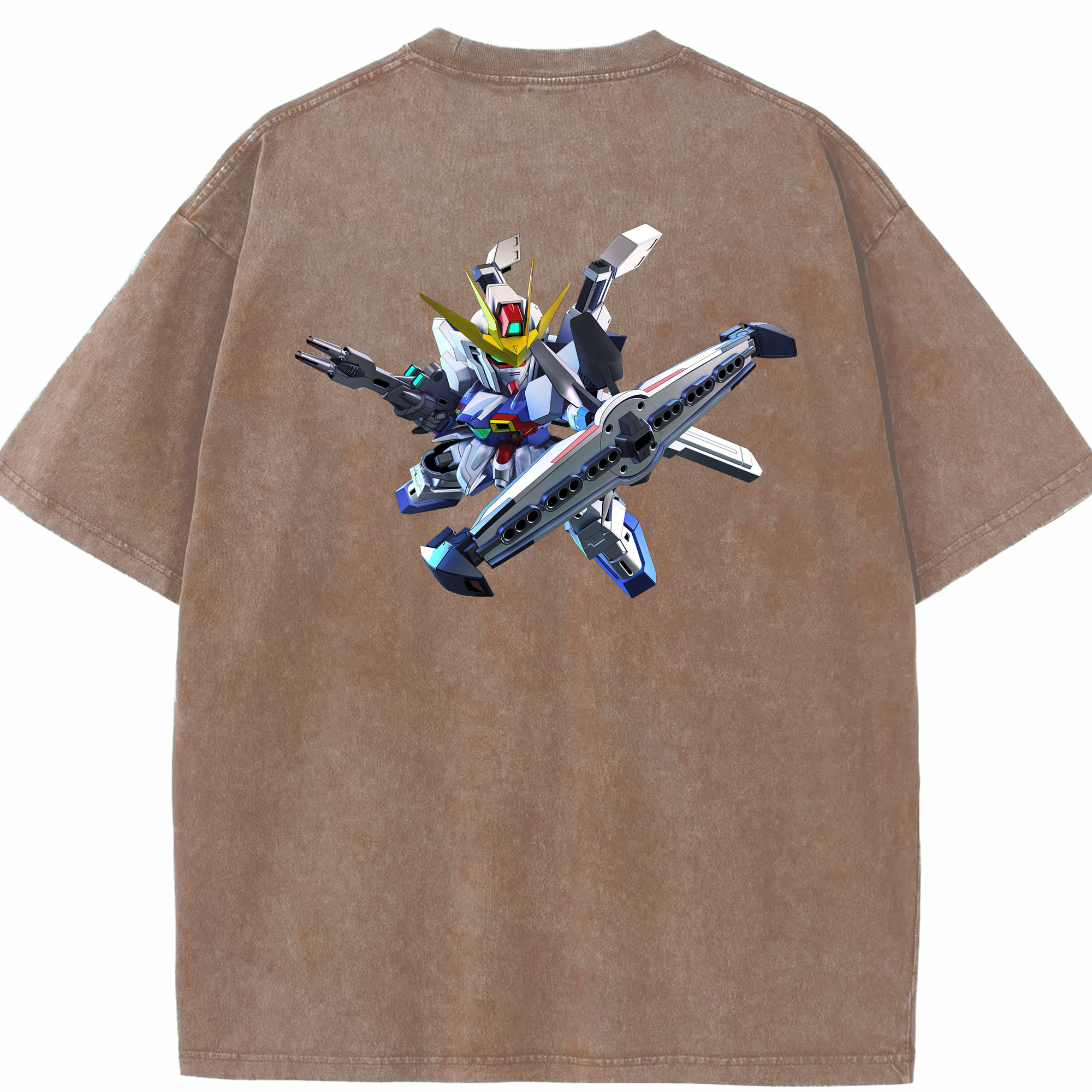 （画像用） 機動戦士ガンダム Mobile Suit Gundam 綿100% ヴィンテージ風 半袖Tシャツ（背面プリント）