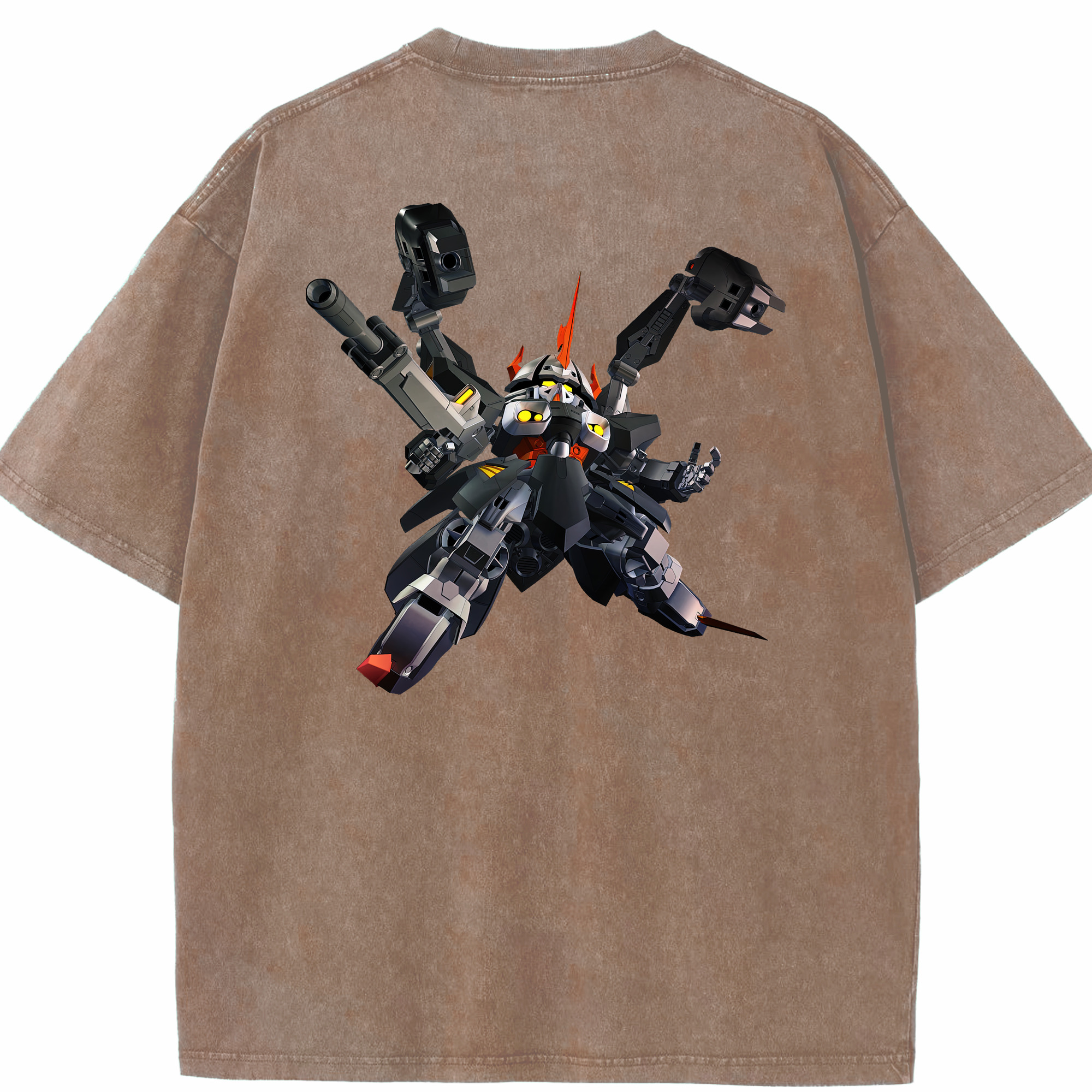 （画像用） 機動戦士ガンダム Mobile Suit Gundam 綿100% ヴィンテージ風 半袖Tシャツ（背面プリント）
