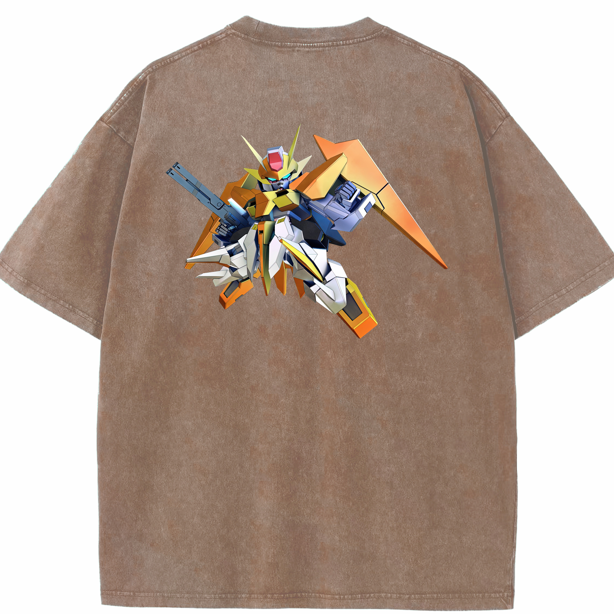 （画像用） 機動戦士ガンダム Mobile Suit Gundam 綿100% ヴィンテージ風 半袖Tシャツ（背面プリント）