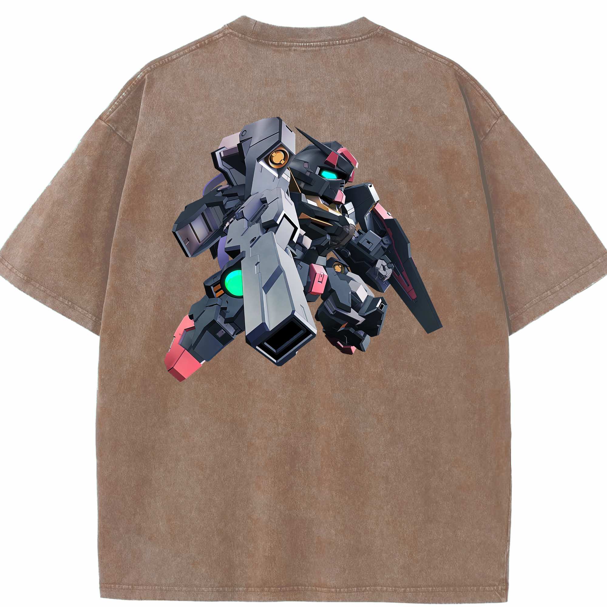 （画像用） 機動戦士ガンダム Mobile Suit Gundam 綿100% ヴィンテージ風 半袖Tシャツ（背面プリント）
