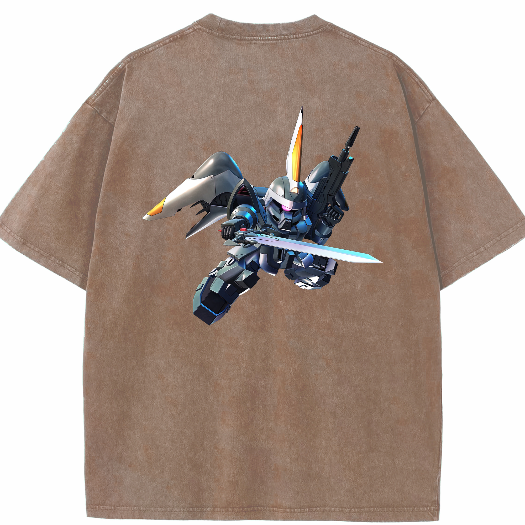 （画像用） 機動戦士ガンダム Mobile Suit Gundam 綿100% ヴィンテージ風 半袖Tシャツ（背面プリント）
