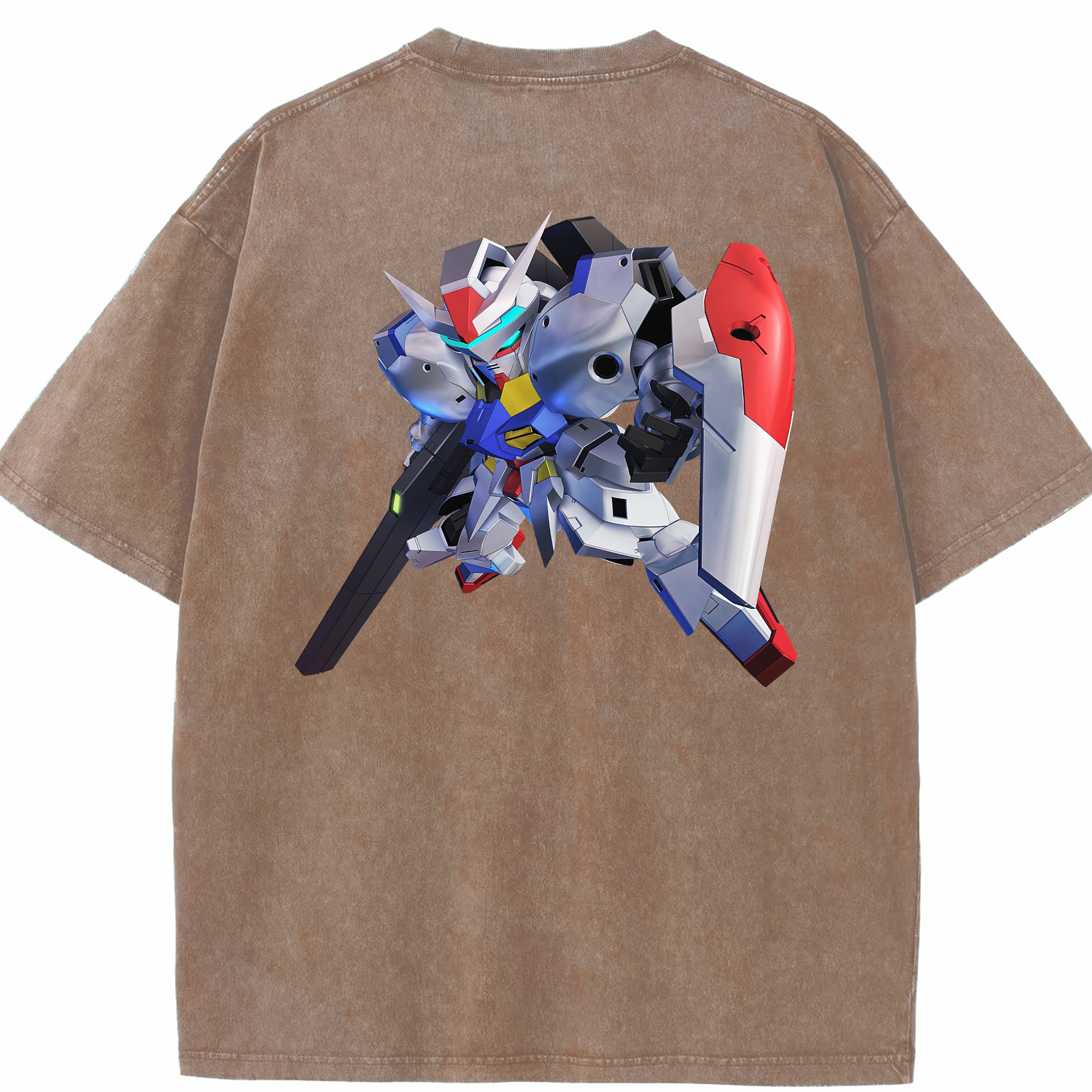 （画像用） 機動戦士ガンダム Mobile Suit Gundam 綿100% ヴィンテージ風 半袖Tシャツ（背面プリント）