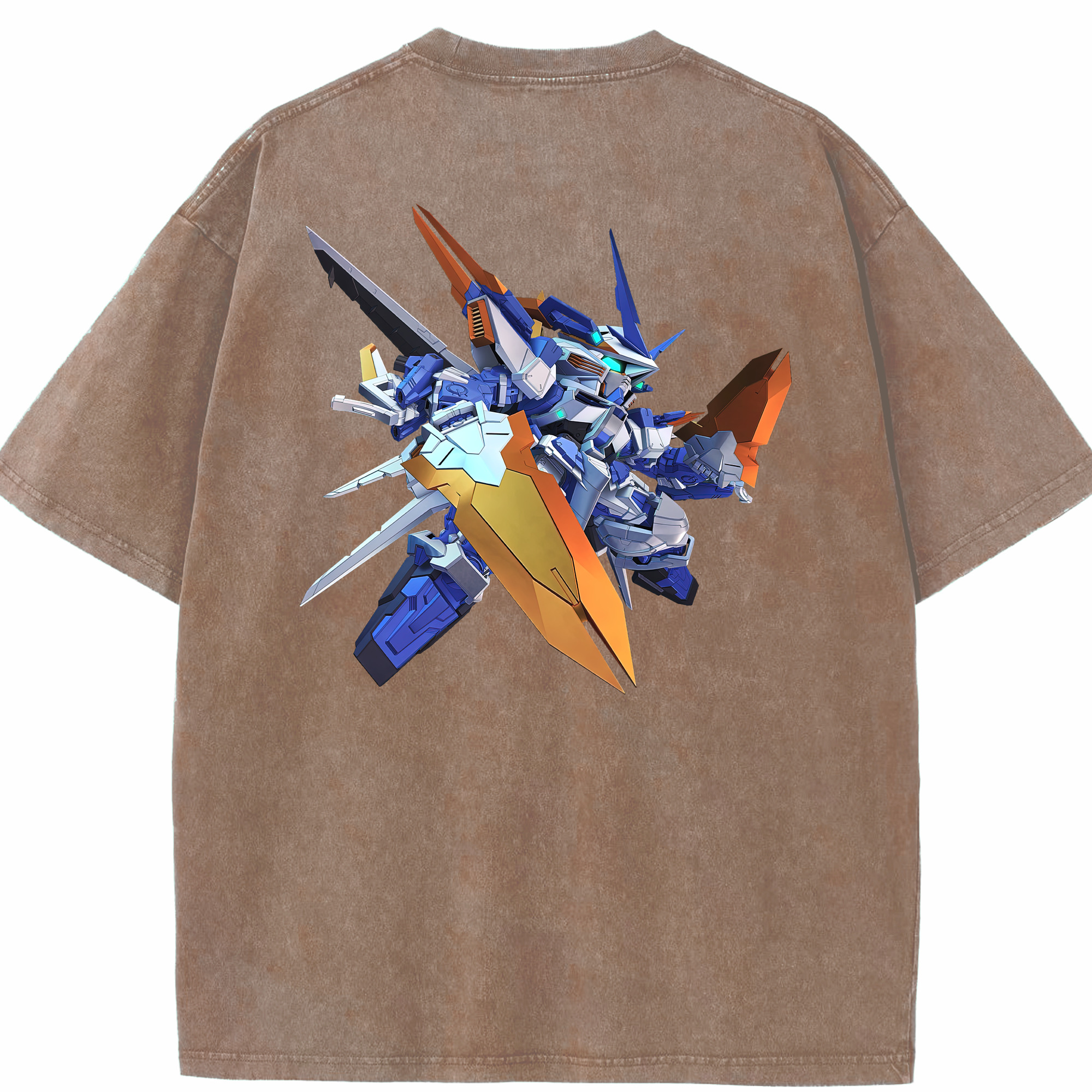 （画像用） 機動戦士ガンダム Mobile Suit Gundam 綿100% ヴィンテージ風 半袖Tシャツ（背面プリント）