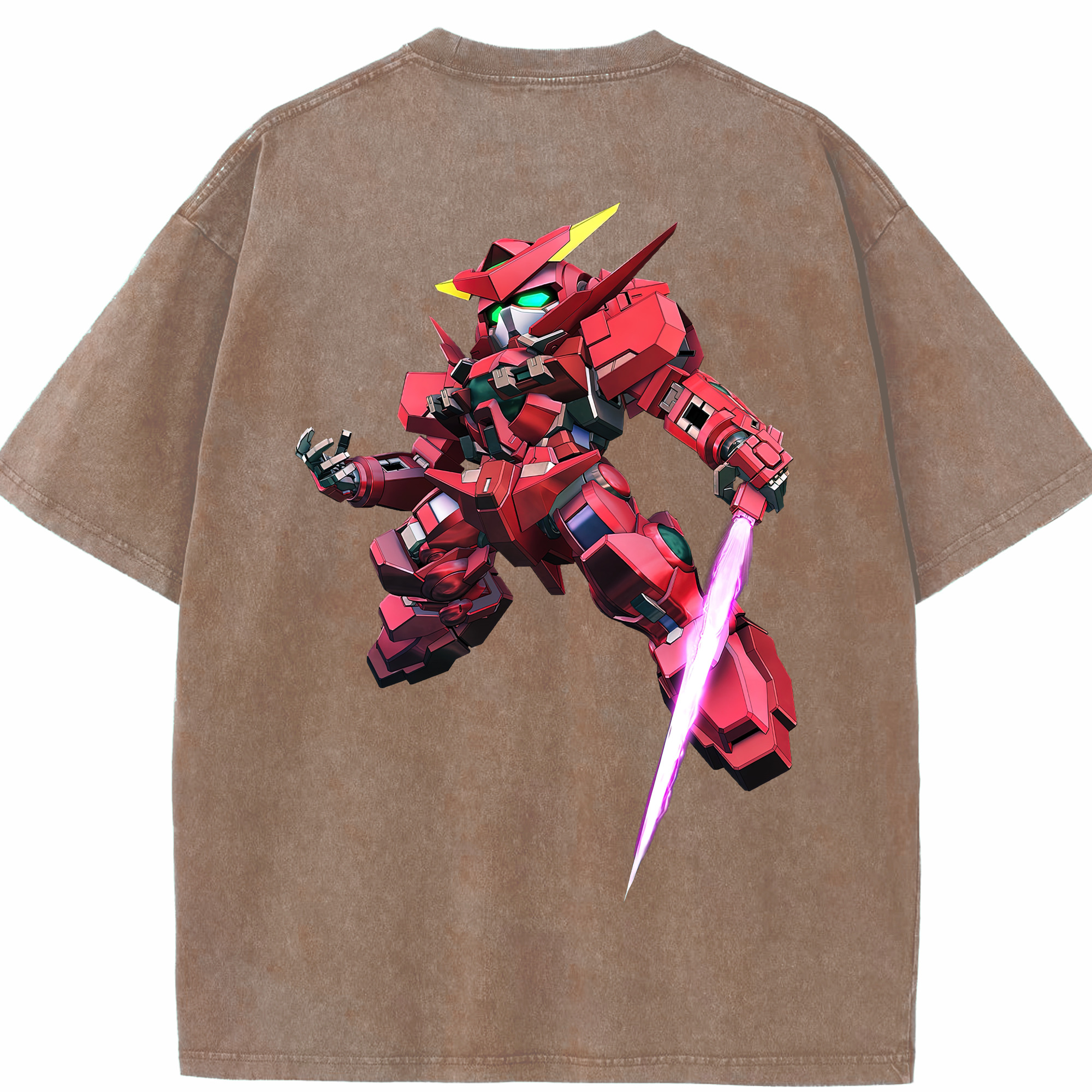 （画像用） 機動戦士ガンダム Mobile Suit Gundam 綿100% ヴィンテージ風 半袖Tシャツ（背面プリント）