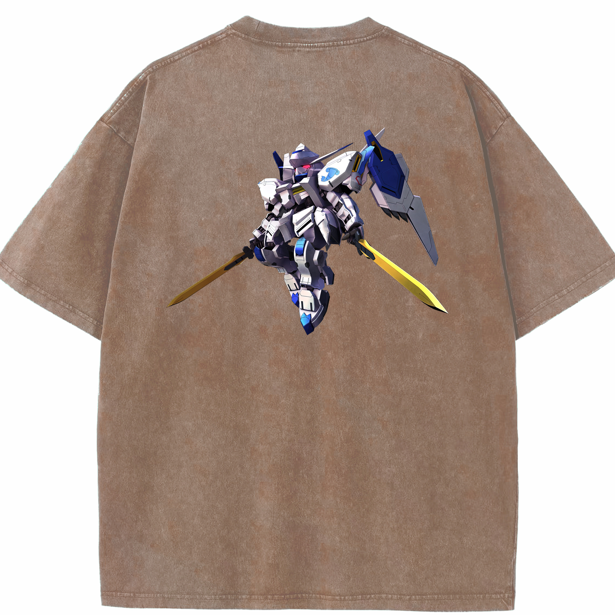 （画像用） 機動戦士ガンダム Mobile Suit Gundam 綿100% ヴィンテージ風 半袖Tシャツ（背面プリント）
