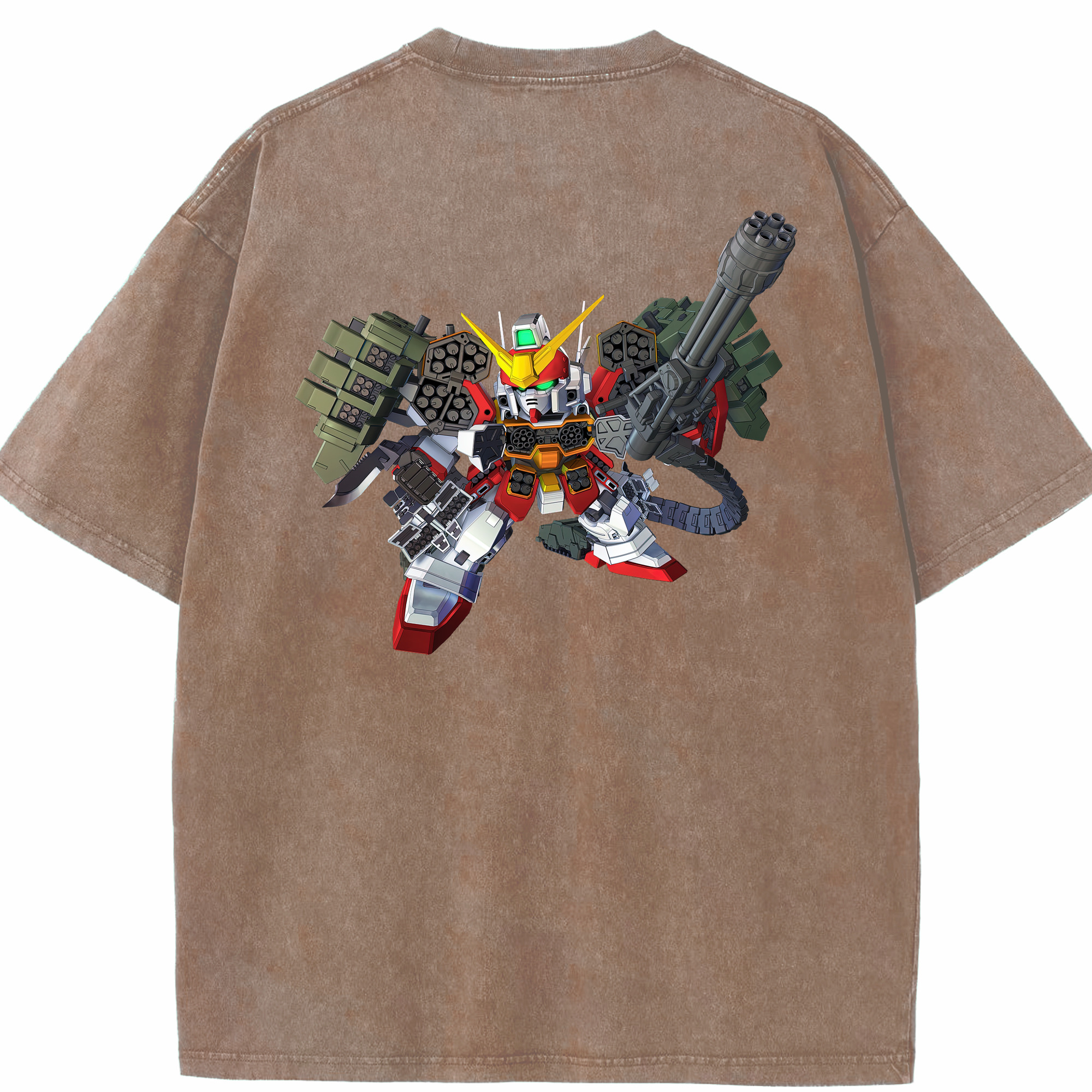 （画像用） 機動戦士ガンダム Mobile Suit Gundam 綿100% ヴィンテージ風 半袖Tシャツ（背面プリント）
