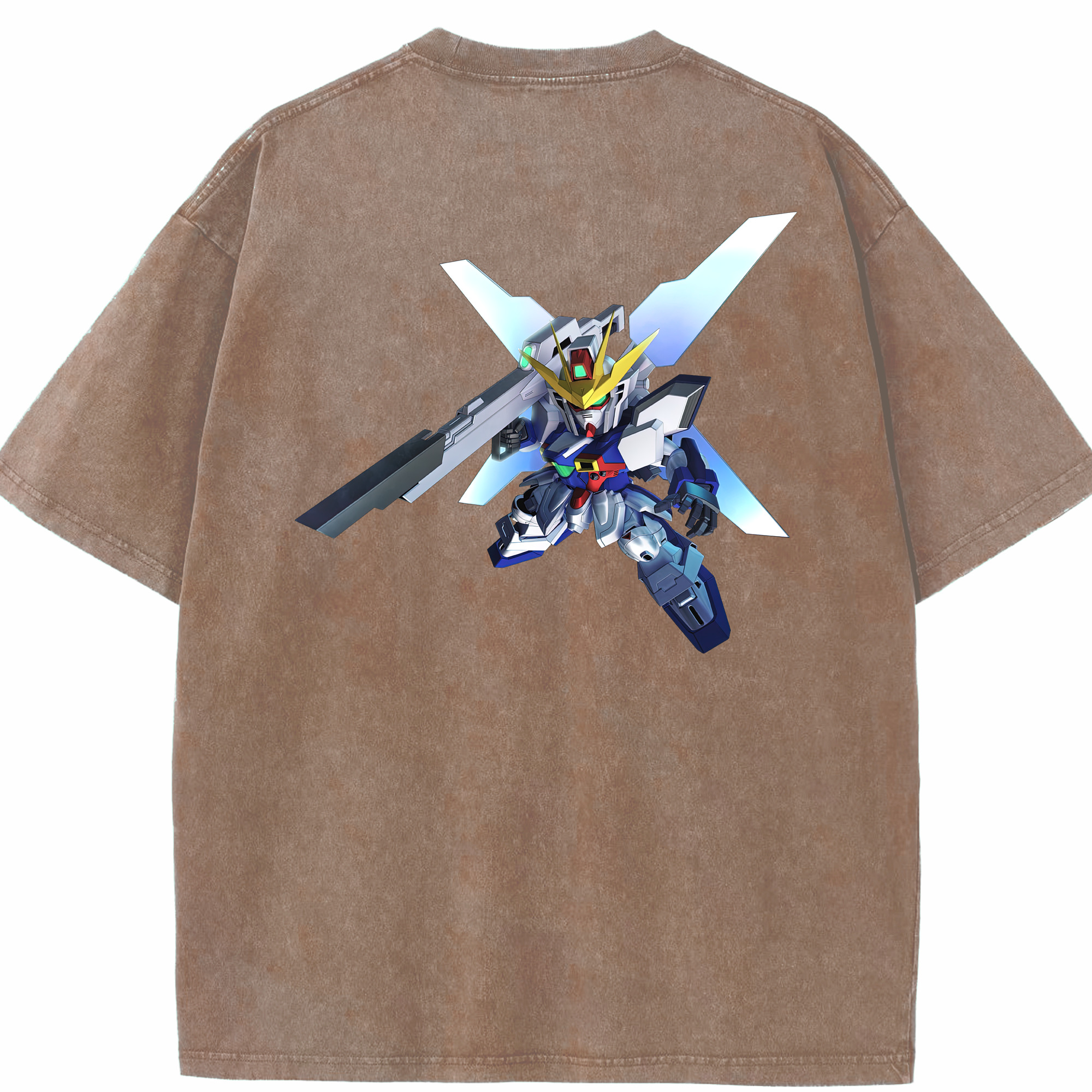 （画像用） 機動戦士ガンダム Mobile Suit Gundam 綿100% ヴィンテージ風 半袖Tシャツ（背面プリント）