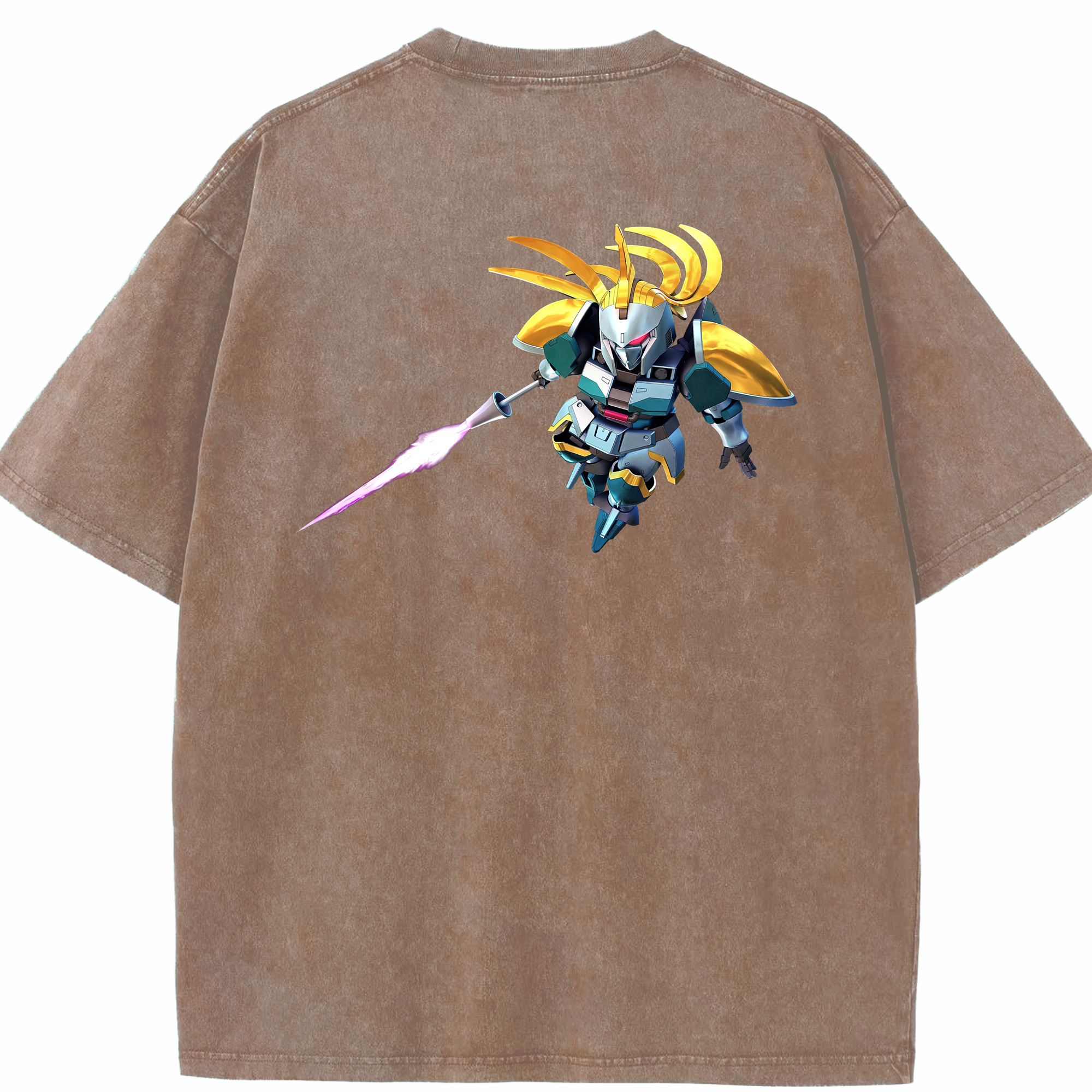（画像用） 機動戦士ガンダム Mobile Suit Gundam 綿100% ヴィンテージ風 半袖Tシャツ（背面プリント）