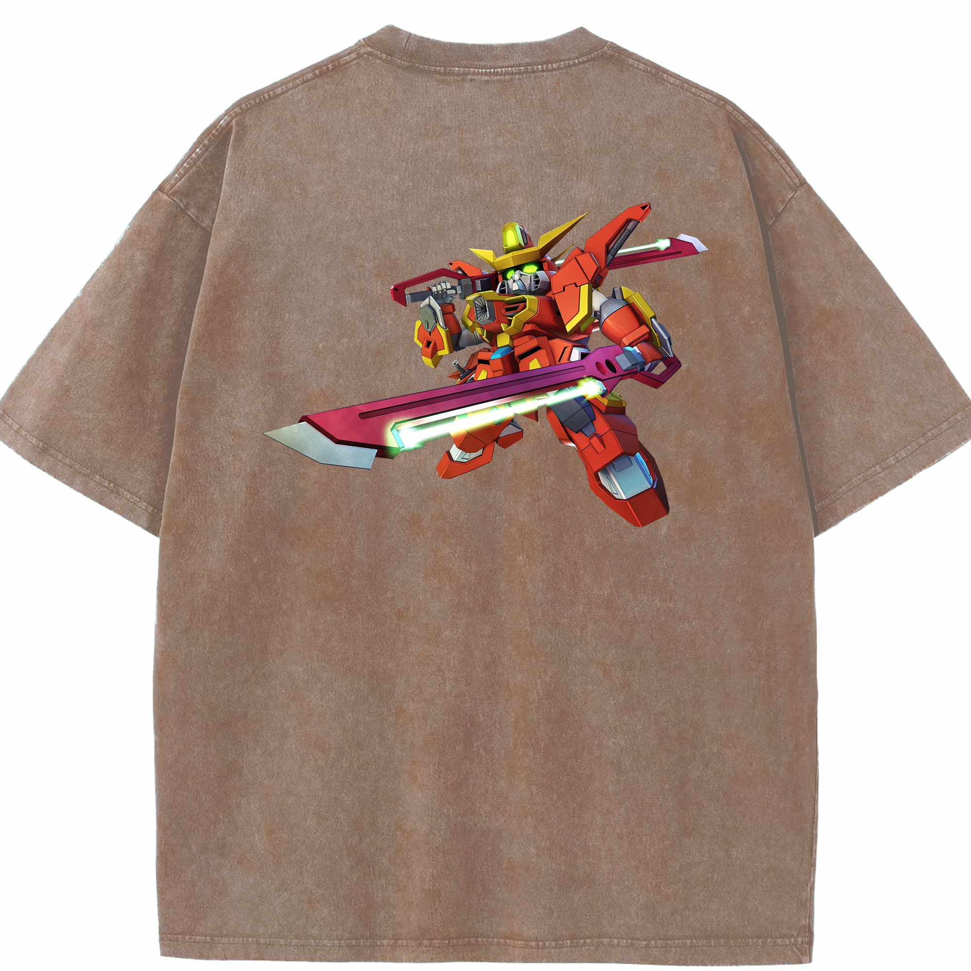 （画像用） 機動戦士ガンダム Mobile Suit Gundam 綿100% ヴィンテージ風 半袖Tシャツ（背面プリント）