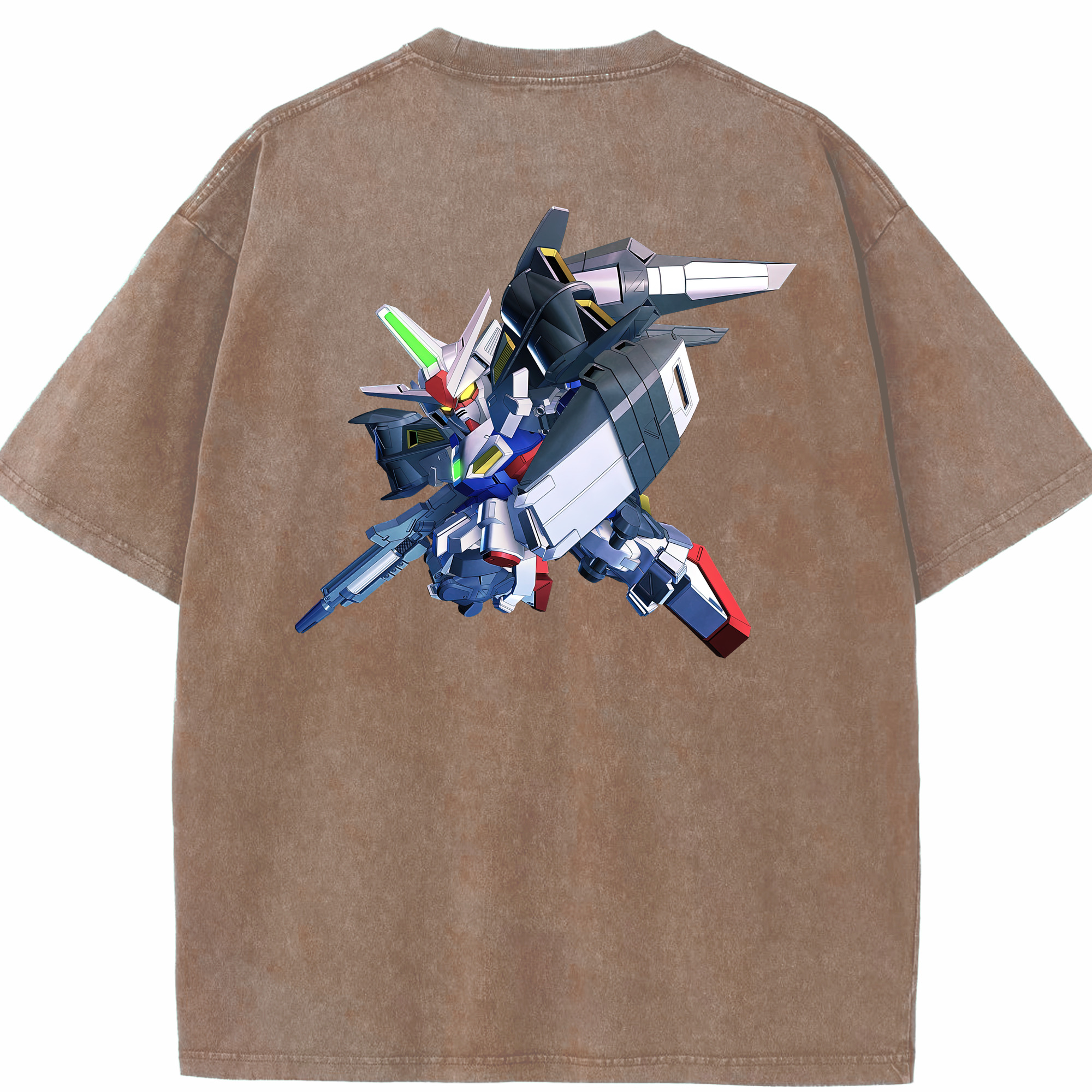 （画像用） 機動戦士ガンダム Mobile Suit Gundam 綿100% ヴィンテージ風 半袖Tシャツ（背面プリント）